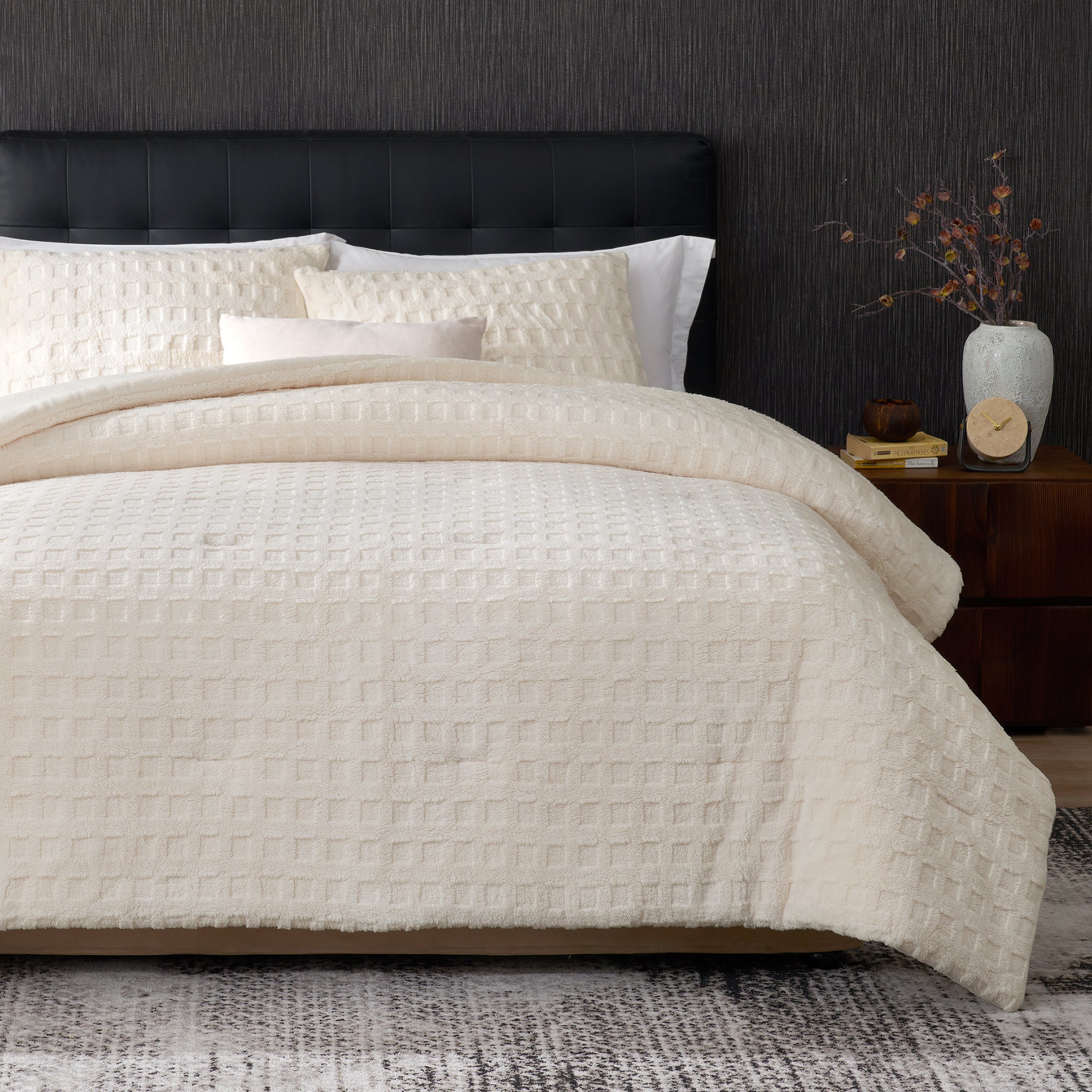 Winter Jacquard Cuddle Soft Waffle Comforter Set