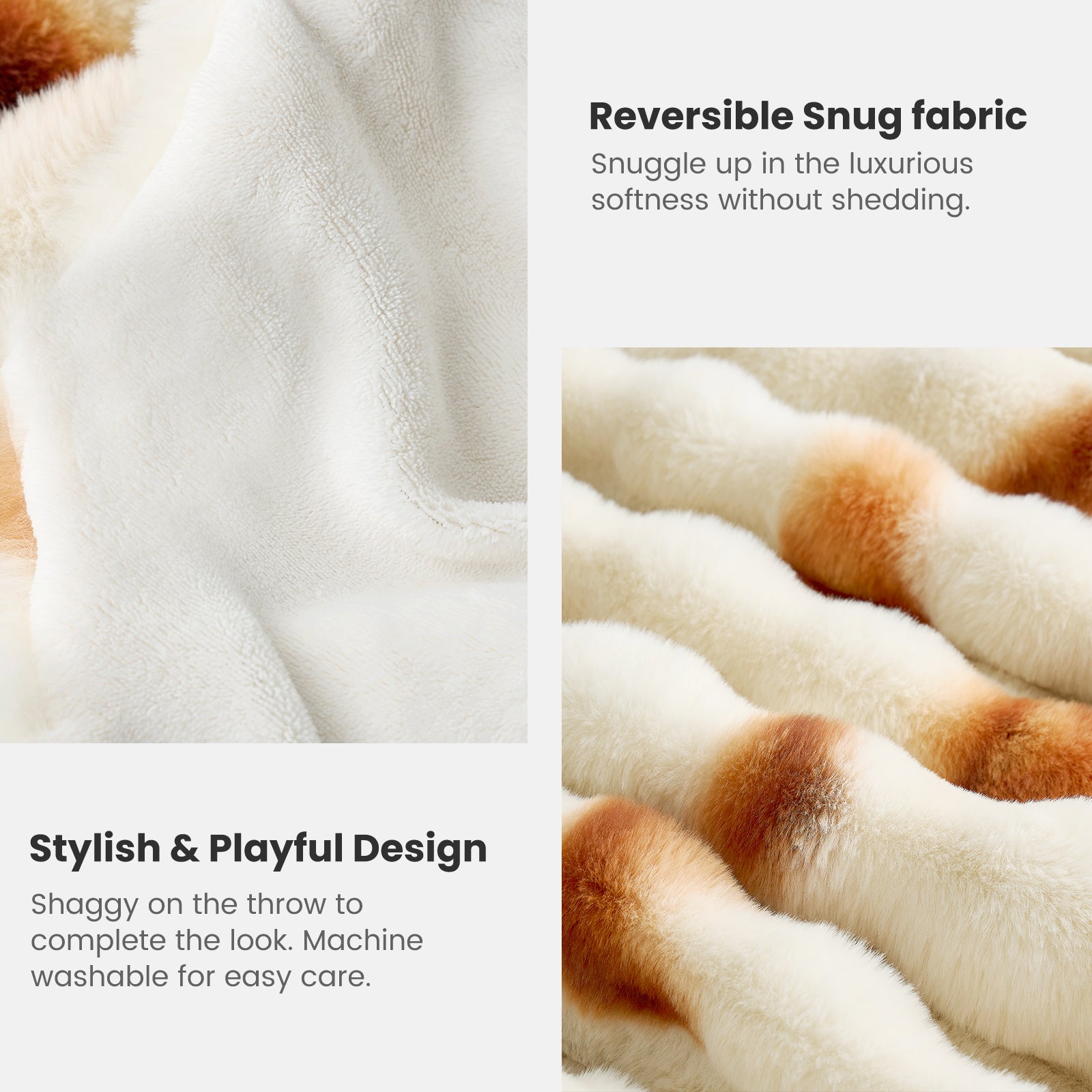 Burrito Faux Fur Throw Blanket 60 Inches