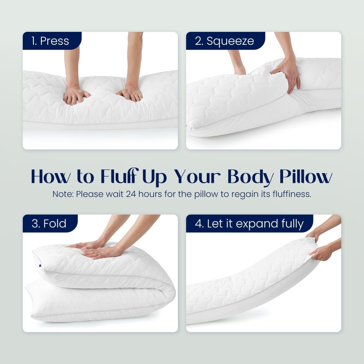 Ways to fluff up bosy pillow. #color_White