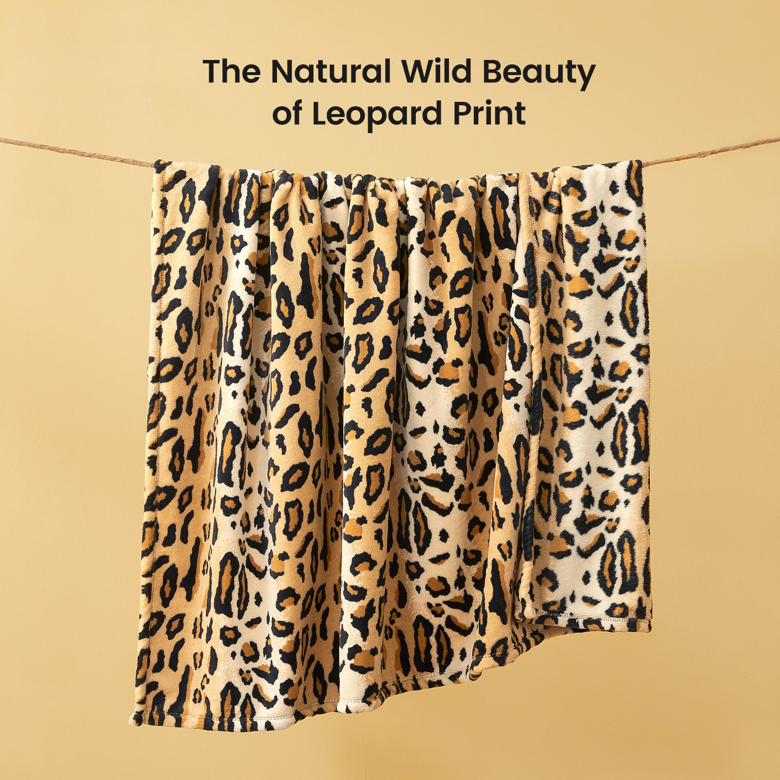 Leopard print cozy blanket, The Natural Wild Beauty #color_Brown Leopard