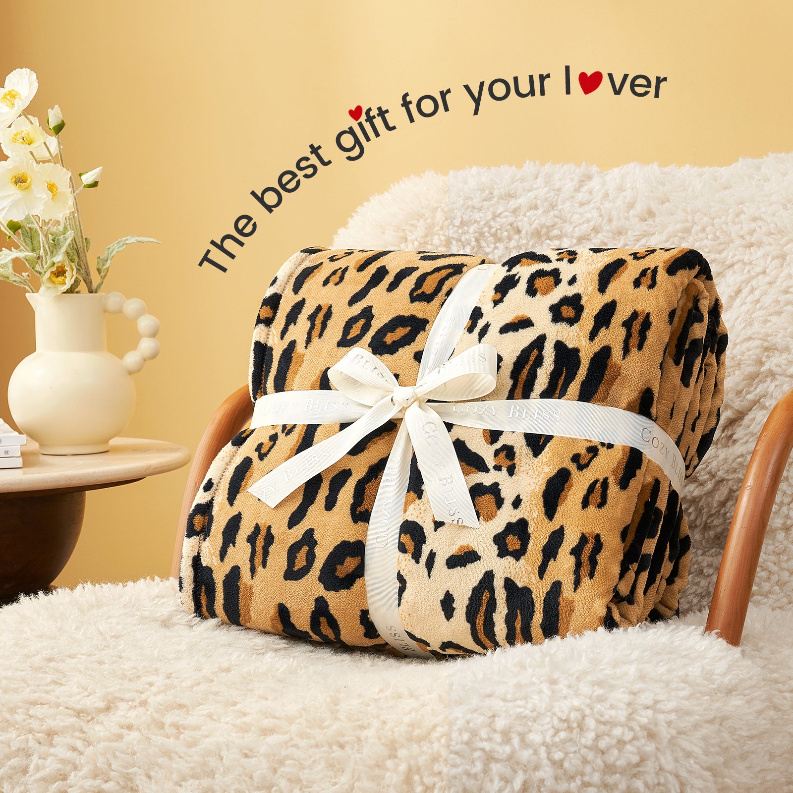 Cozy Bliss Leopard Print Blanket as a gift #color_Brown Leopard