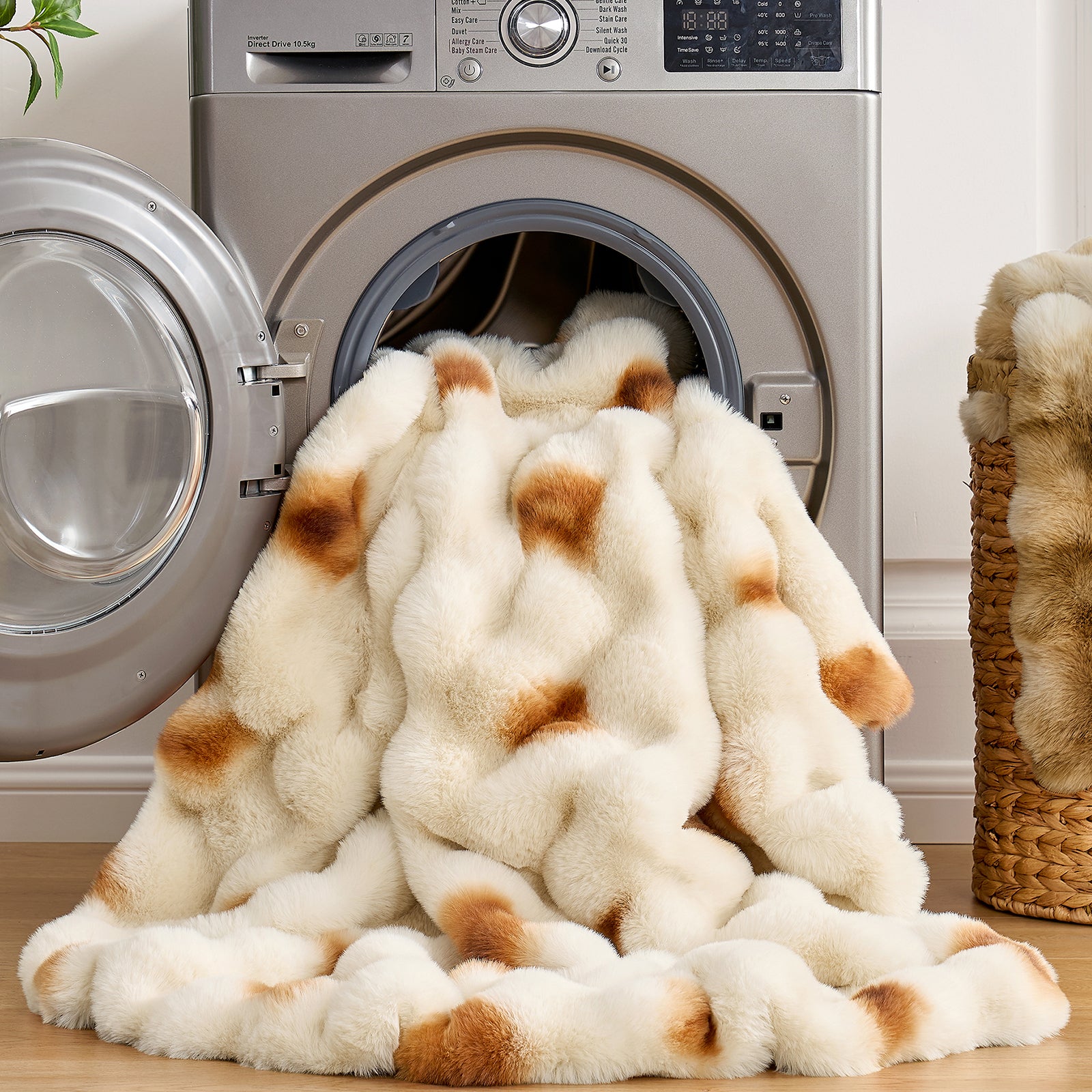 Burrito Faux Fur Throw Blanket 60 Inches