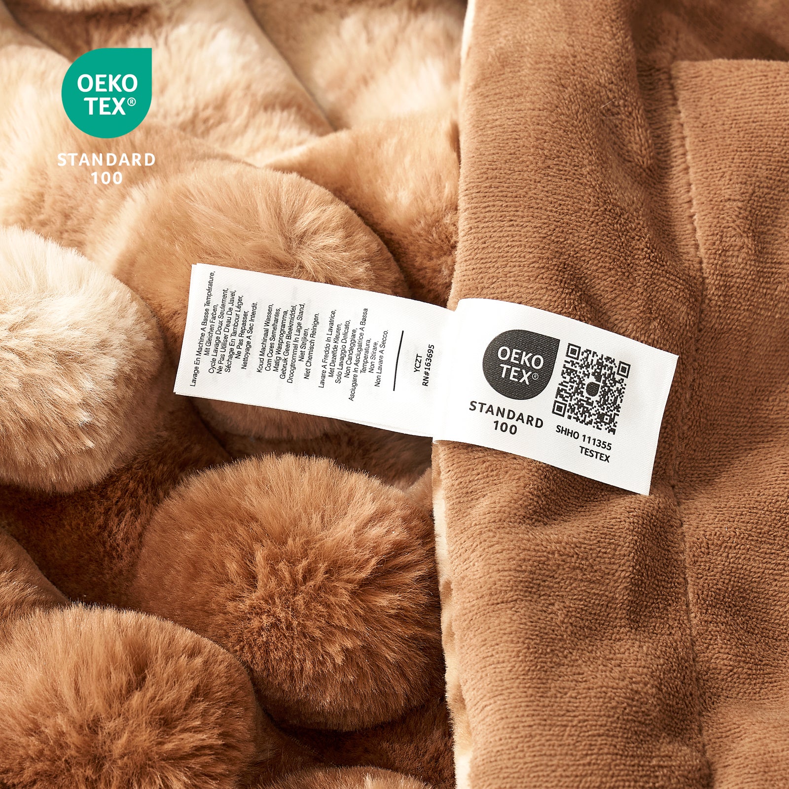 Striped Faux Fur Throw Blanket