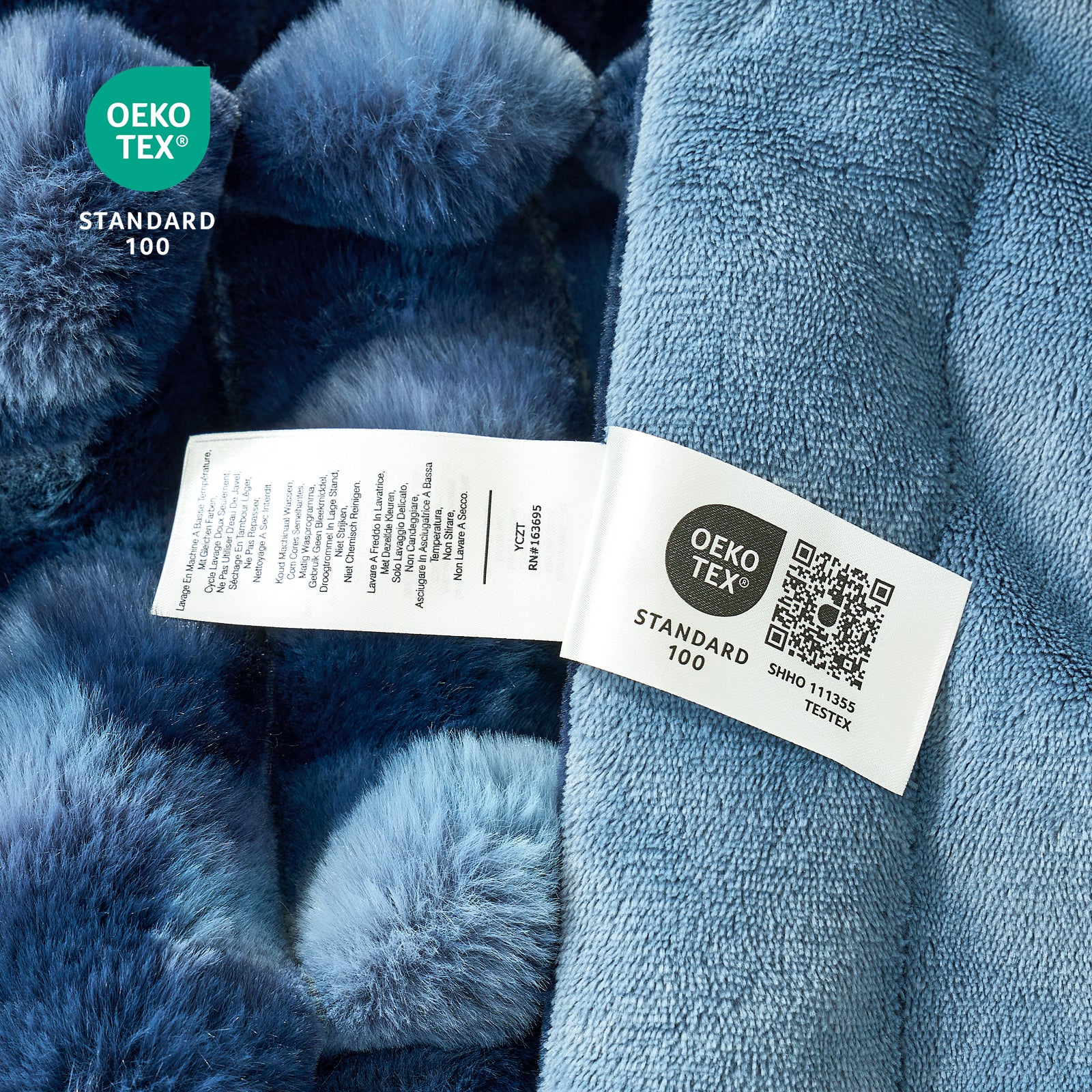 Striped Faux Fur Throw Blanket