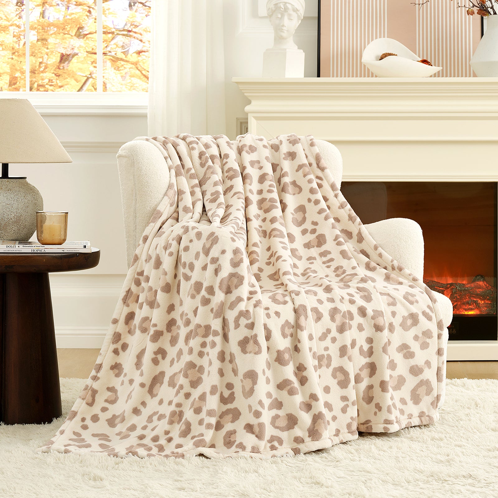 Leopard Print Bliss Bedding Sherpa Throw Leopard Print Throw