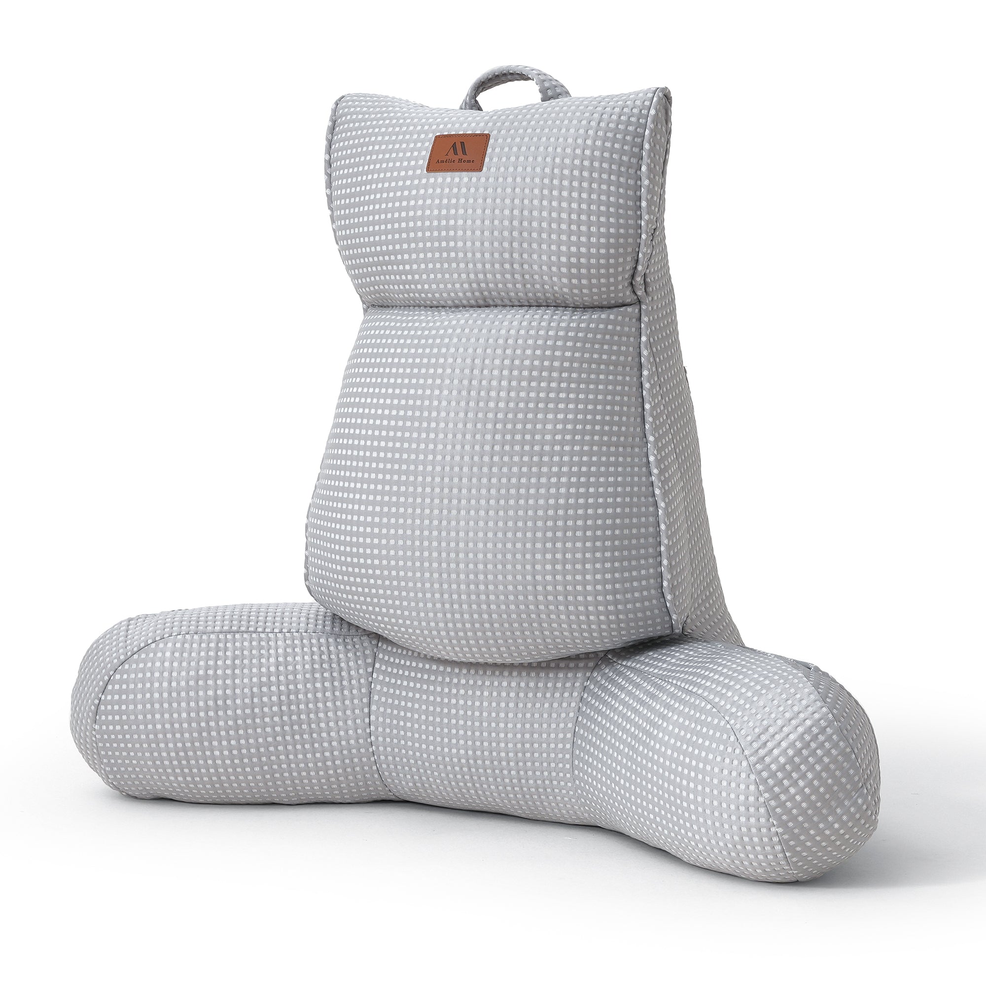 Cooling Waffle Knit Reading Pillow - Grey