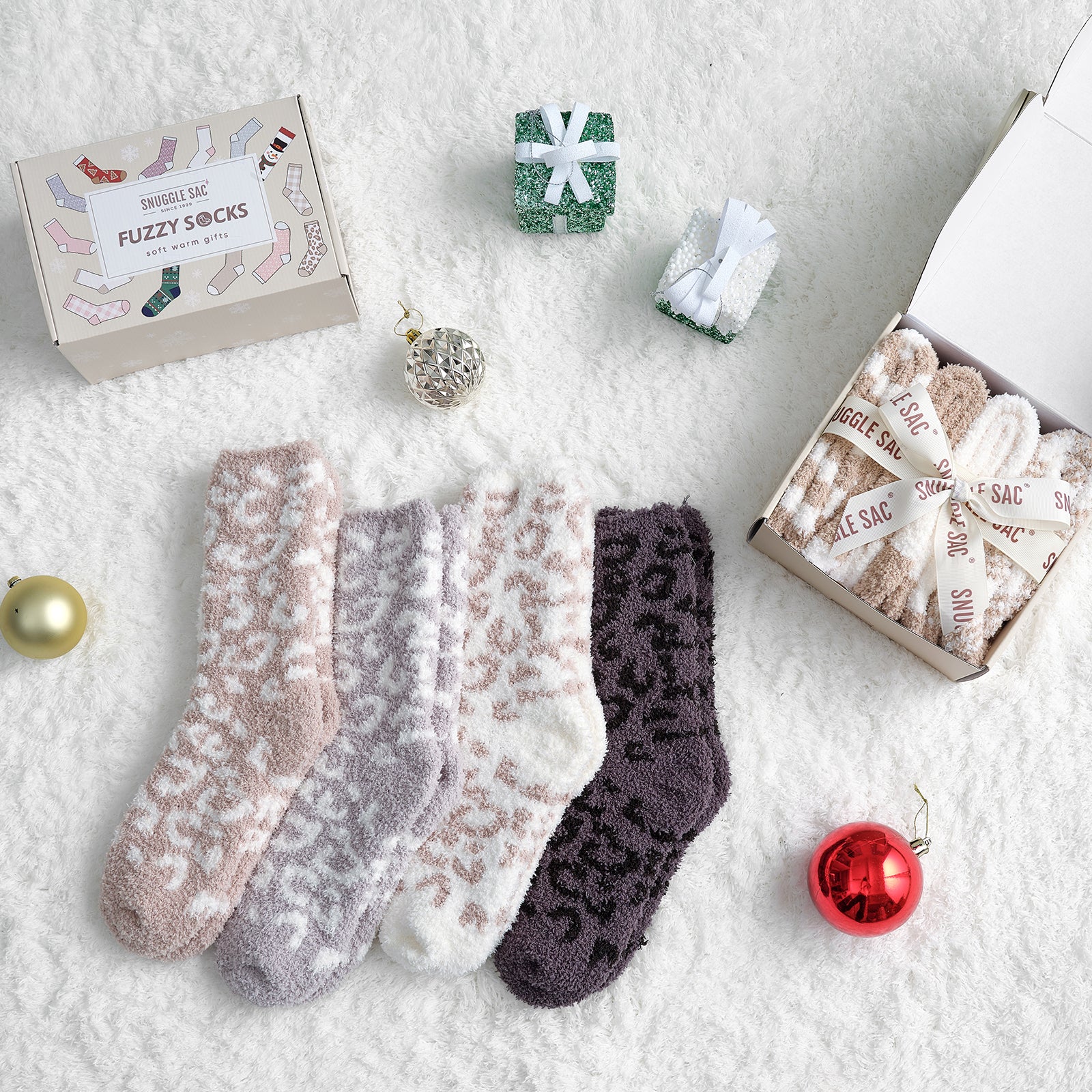 CozyBliss x SS Women Leopard Socks 4 pairs