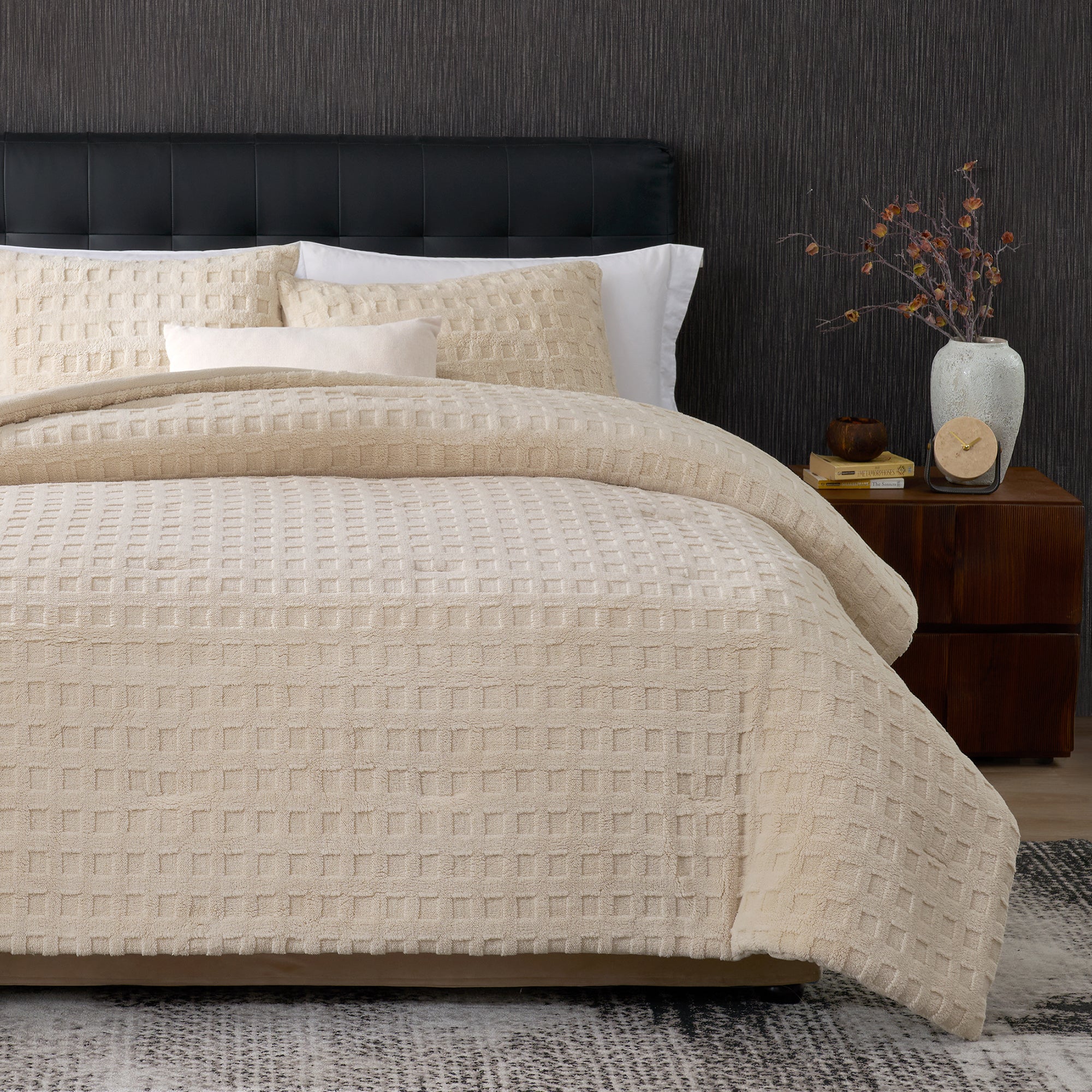 Winter Jacquard Cuddle Soft Waffle Comforter Set