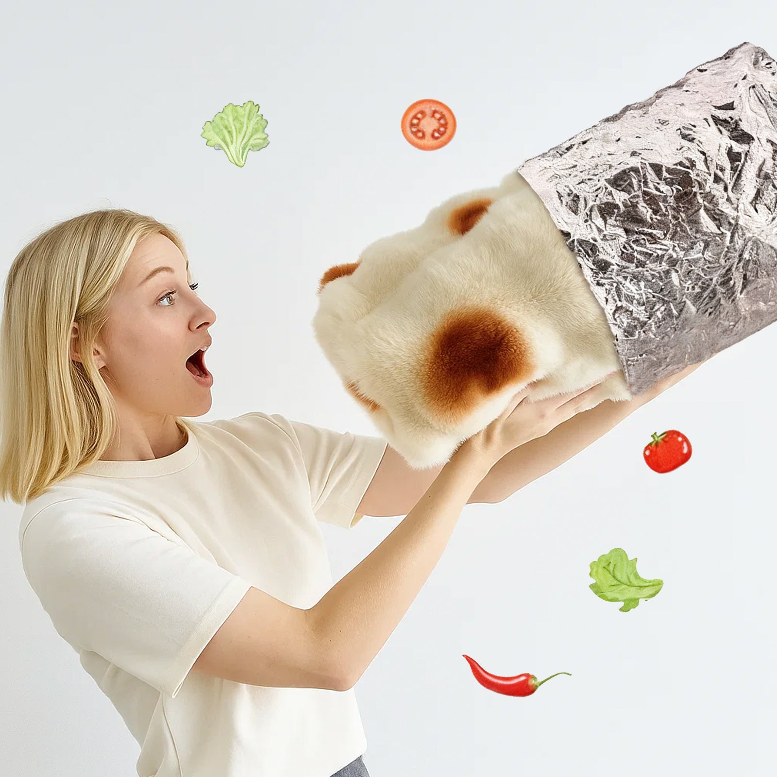 Burrito Faux Fur Throw Blanket