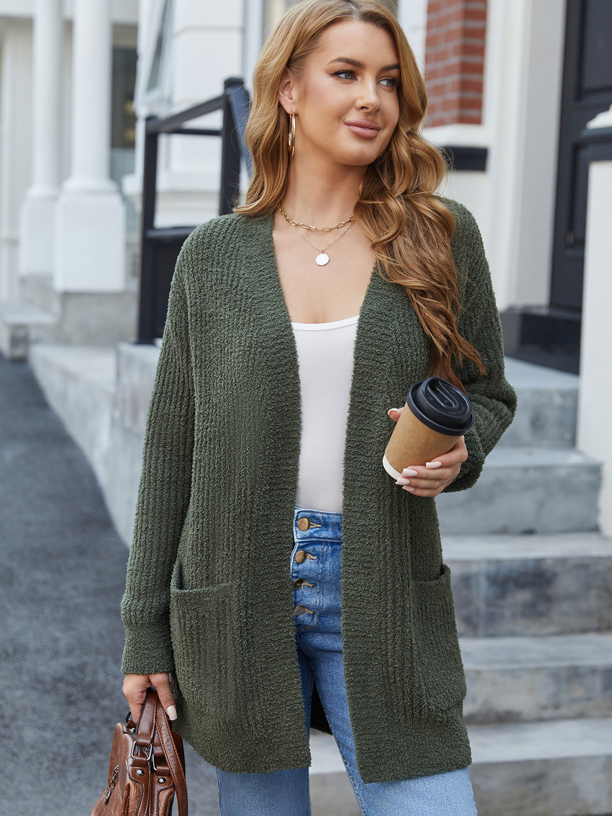 Cozy Bliss x SS Women Cardigan Sweaters with Pocket