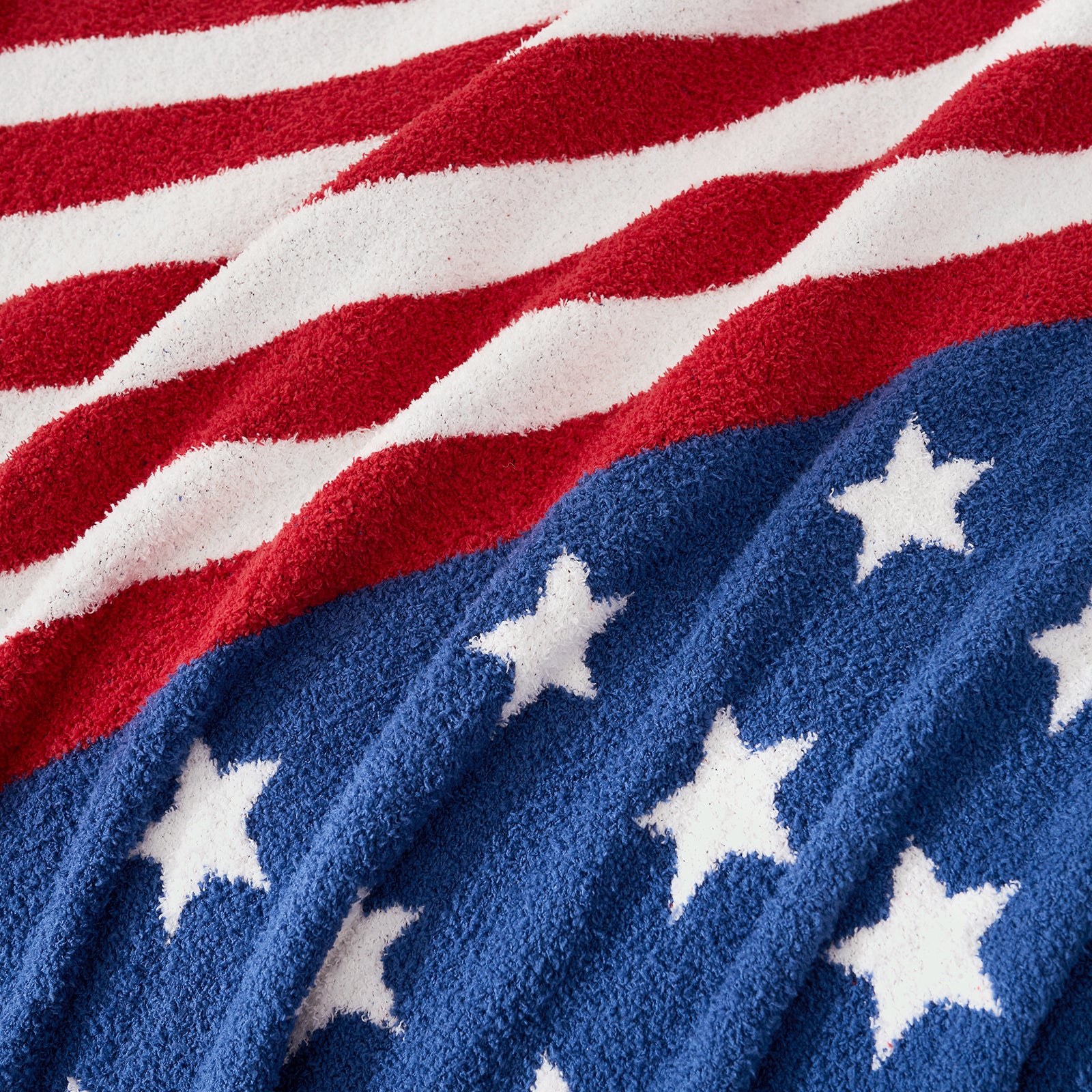 Independent Day Feather Yarn Throw Blanket