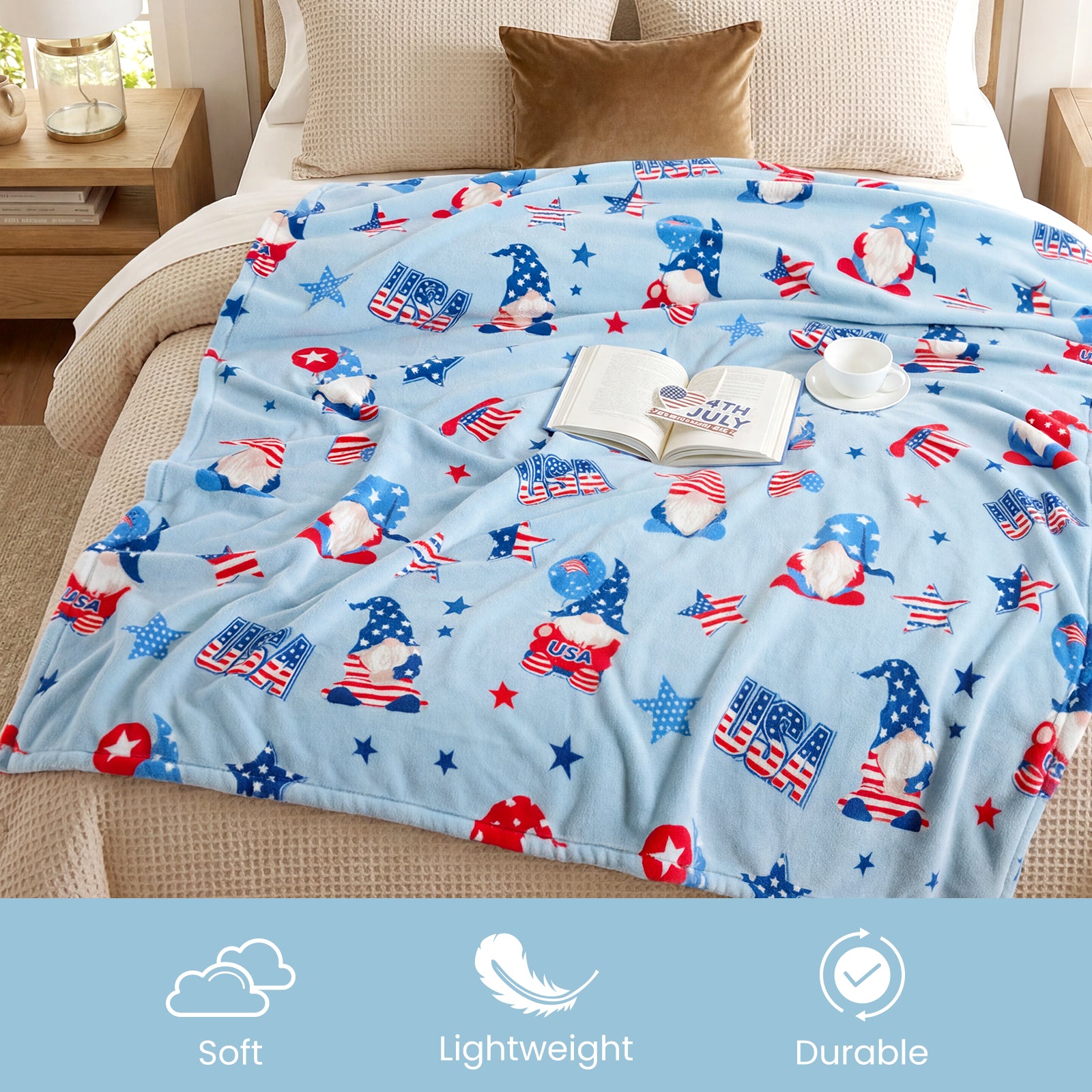 Cozy Bliss Milky Plush Throw Blanket side view #color_Blue
