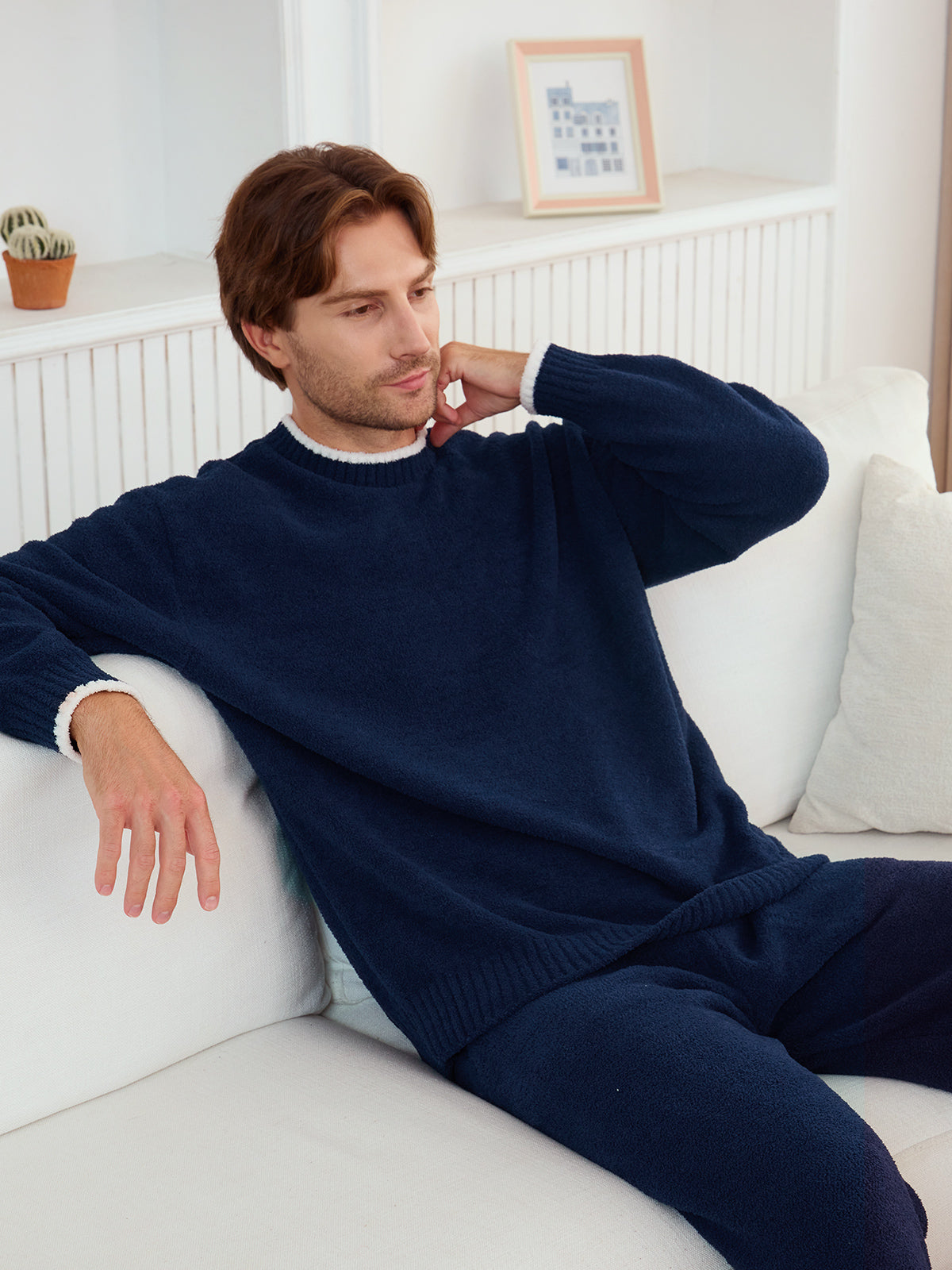 CozyBliss x SS Men Crewneck Knit Loungewear Set
