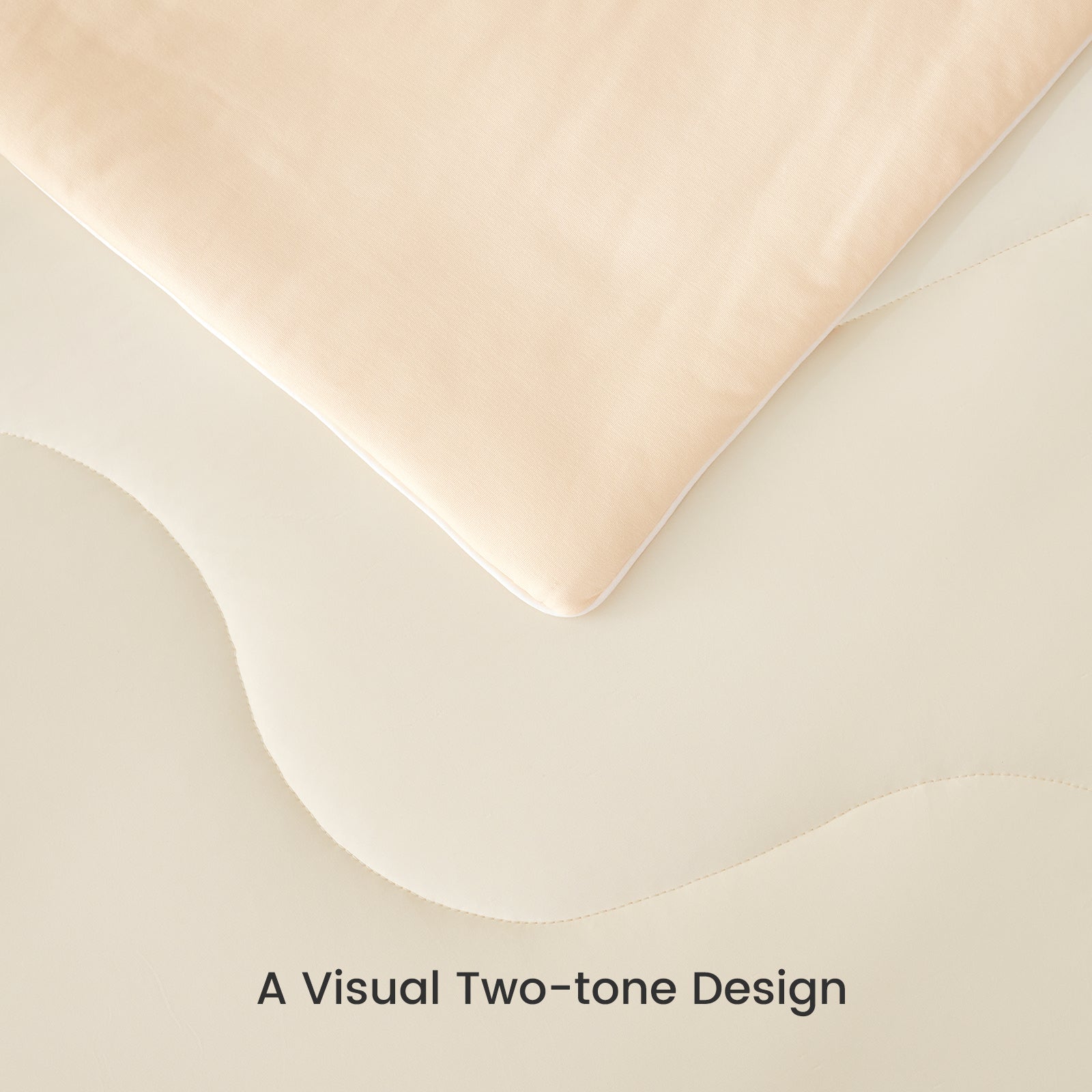 Cozy Bliss cooling comforter, two-tone design, natural and modern style #color_Ivory