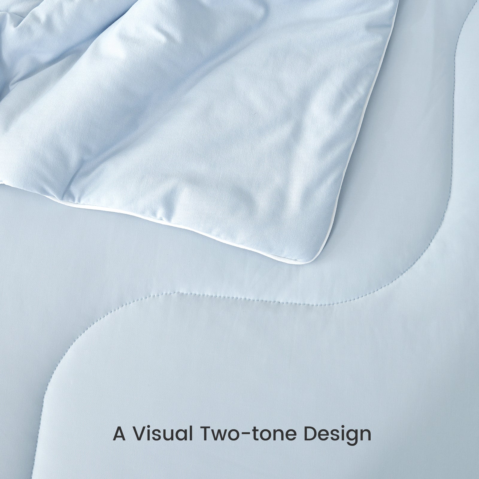 Cozy Bliss Cooling Comforter - Two-tone design #color_Cool Blue