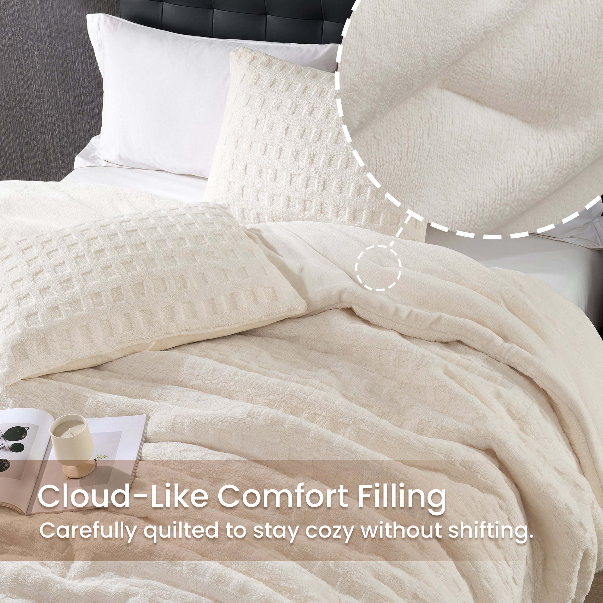 Winter Jacquard Cuddle Soft Waffle Comforter Set