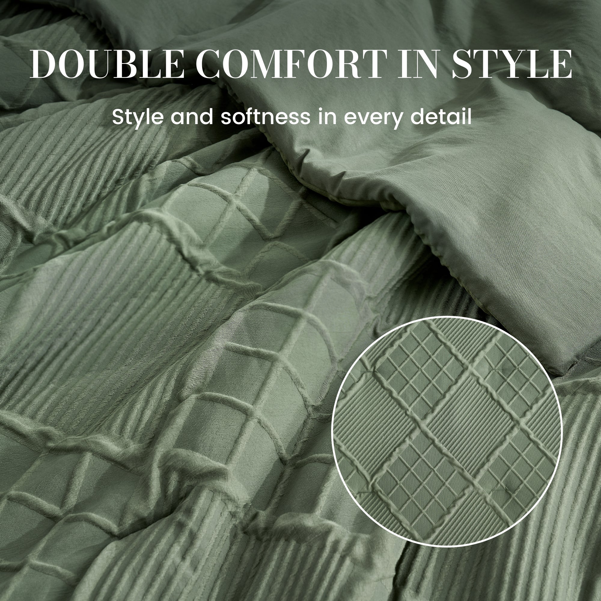 All-Season Jacquard Windowpane Comforter Set