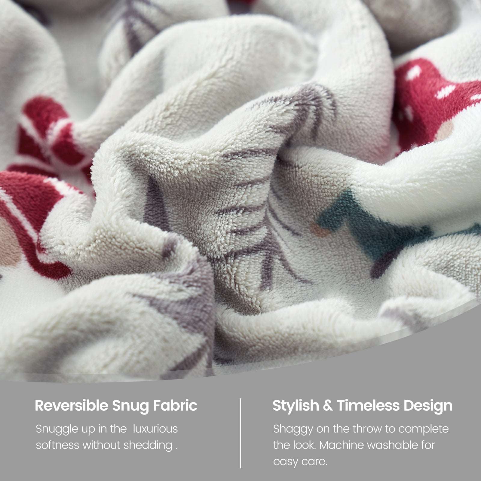 MilkyPlush blanket with gnome pattern, soft and cozy, Reversible Snug Fabric for a comfortable sleep #color_ Classic Gnome