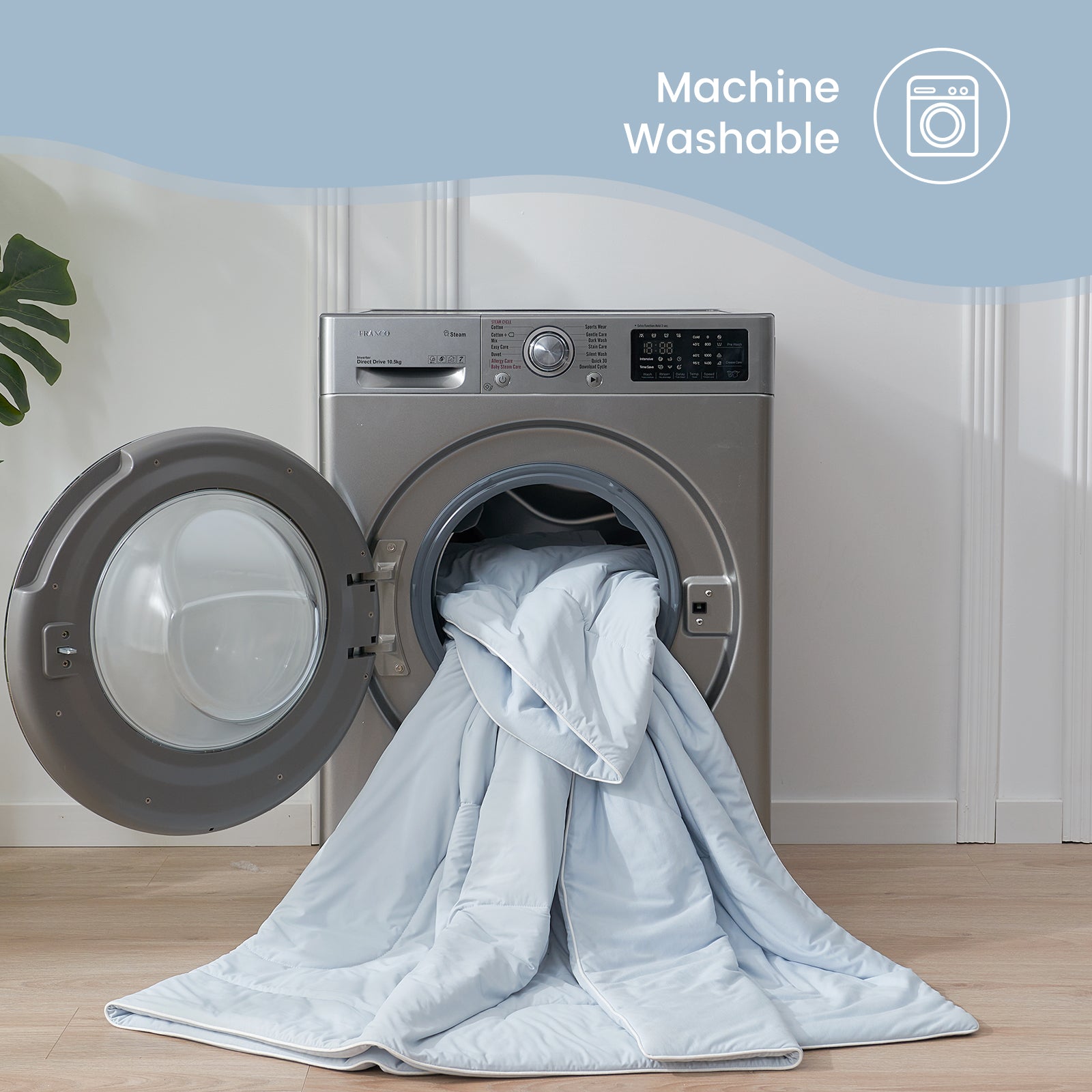 Cozy Bliss cooling comforter - Machine washable and easy care #color_Cool Blue