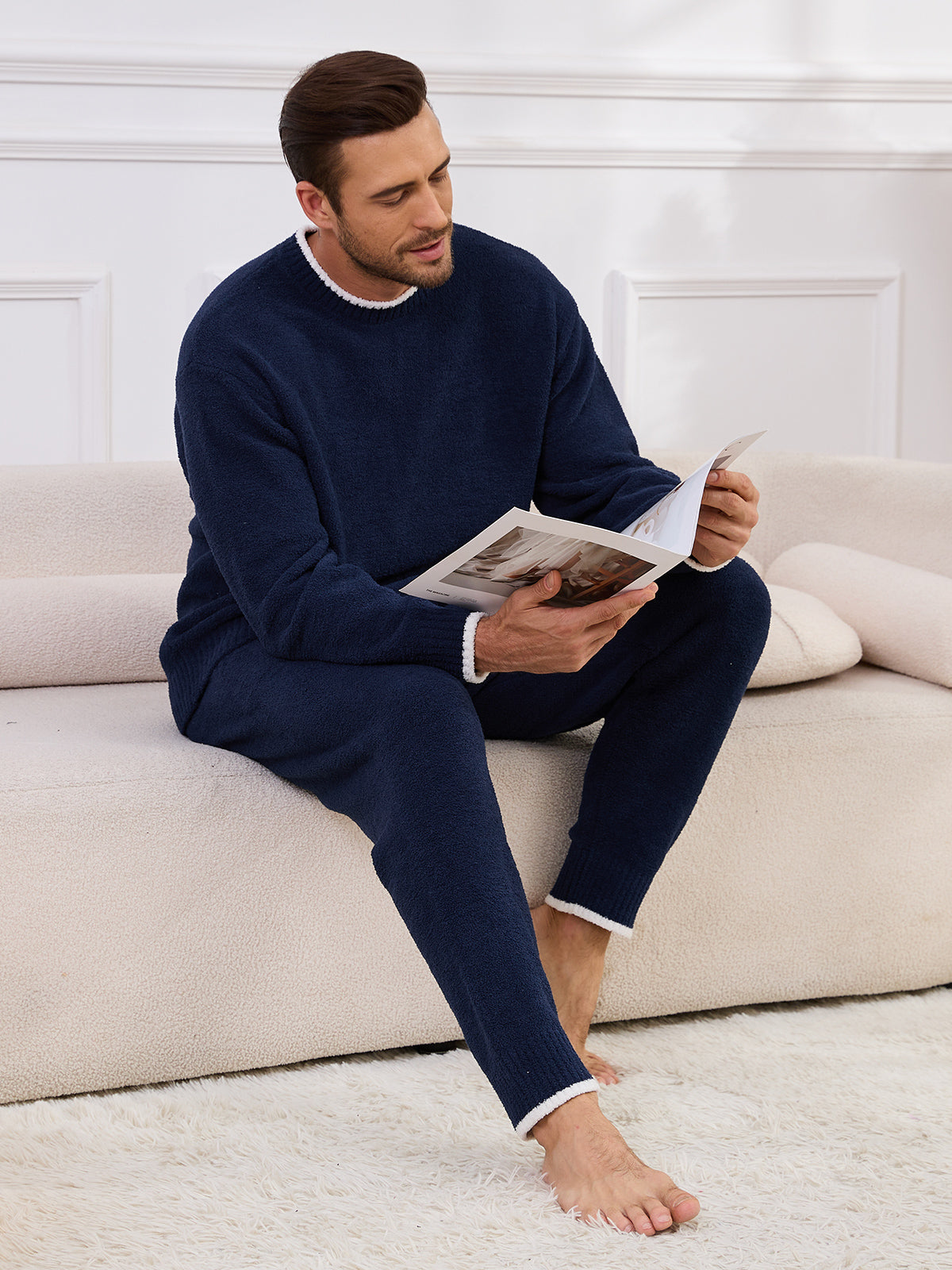 CozyBliss x SS Men Crewneck Knit Loungewear Set