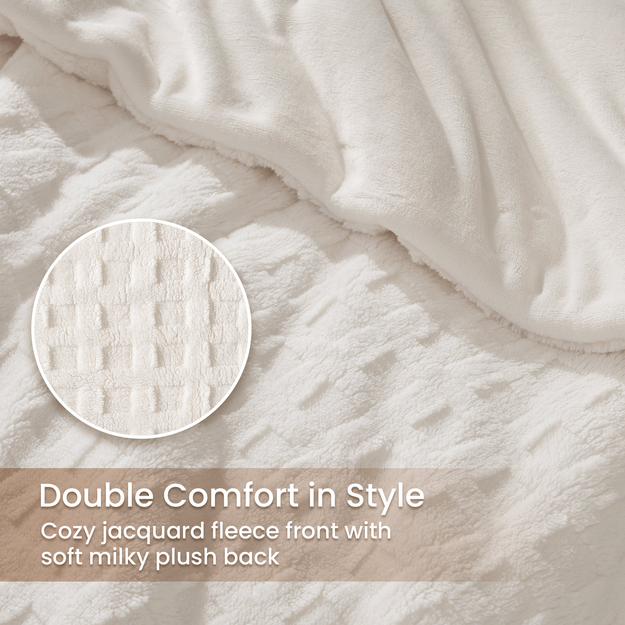 Winter Jacquard Cuddle Soft Waffle Comforter Set