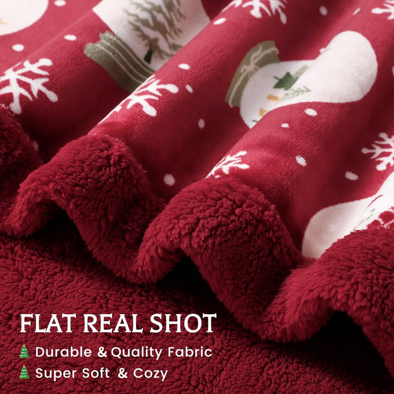Christmas Sherpa Fleece Throw Blanket