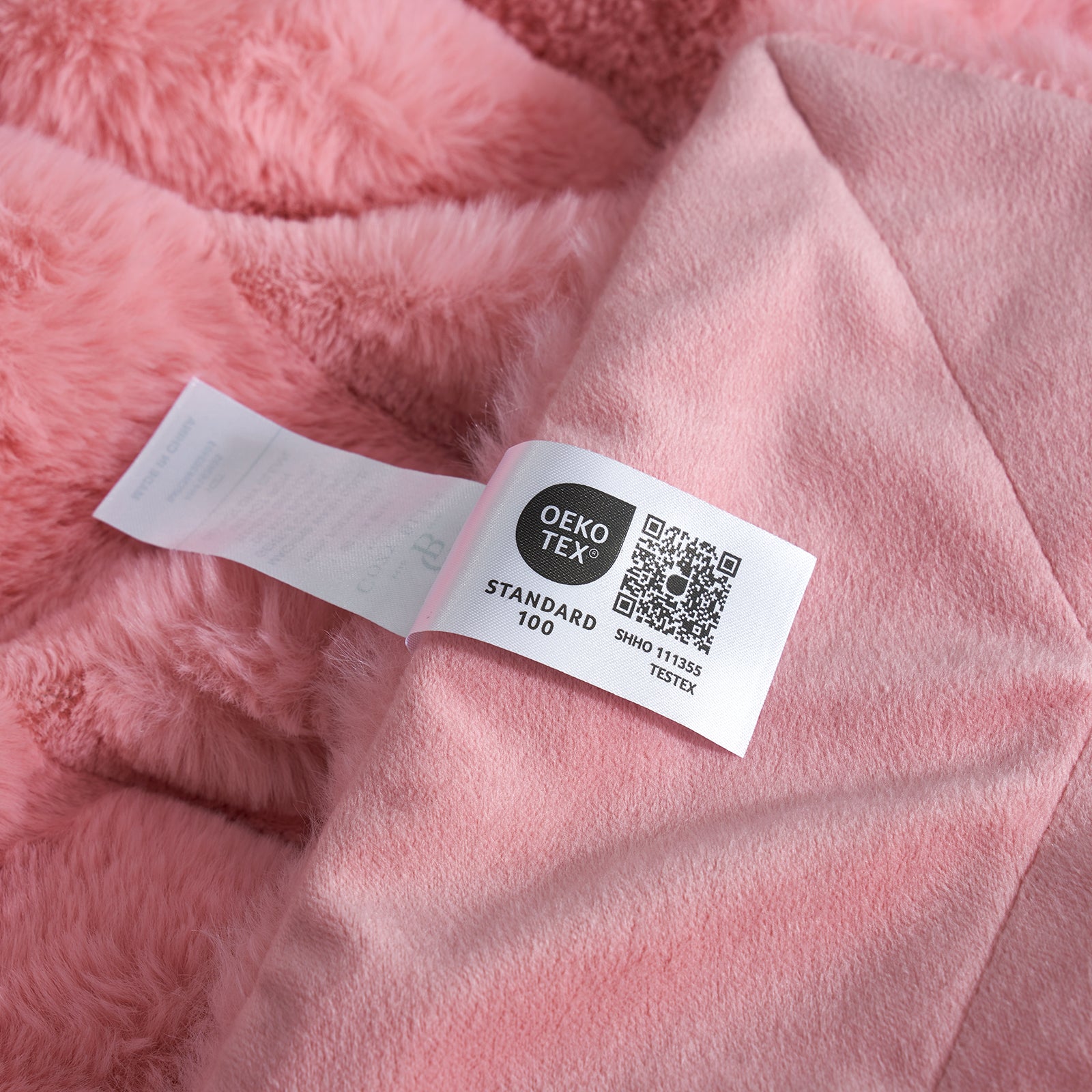 OEKO-TEX label on pink fabric #color_Pink
