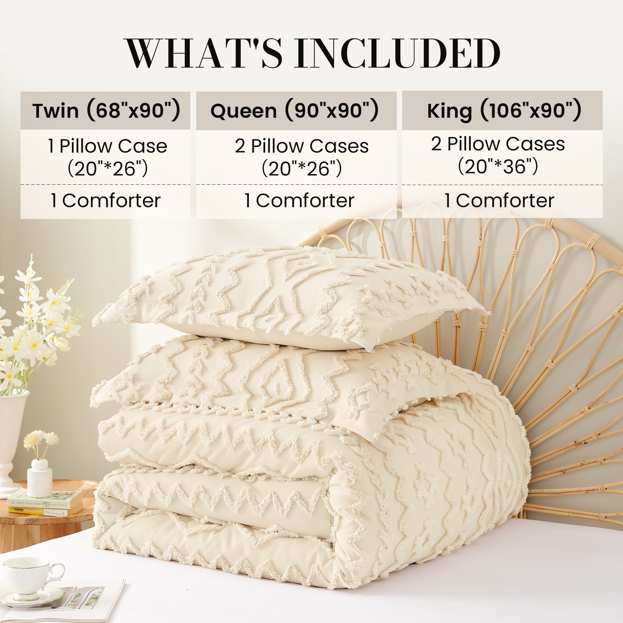 All-Season Faux Tufted Cable Comforter Set