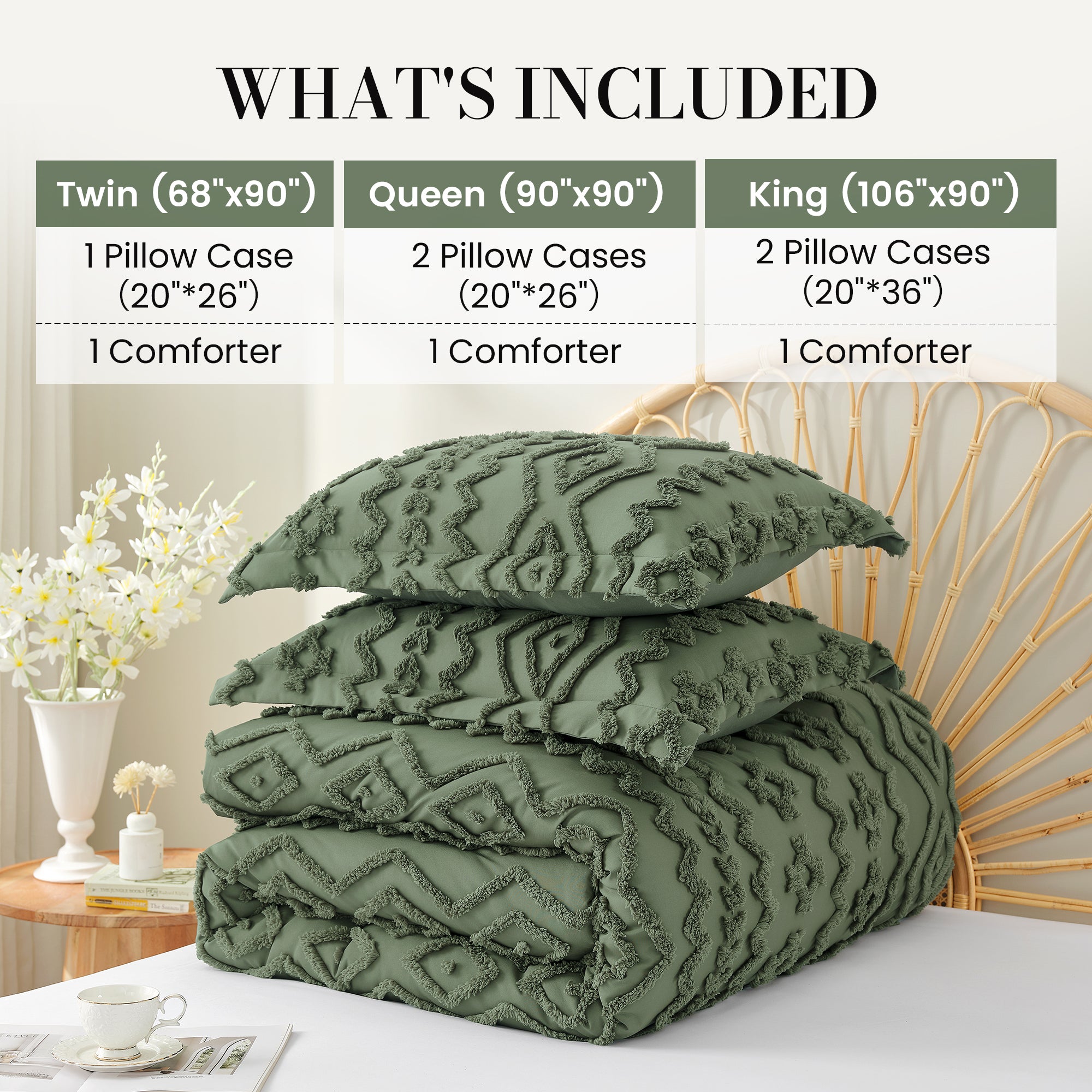 All-Season Faux Tufted Cable Comforter Set