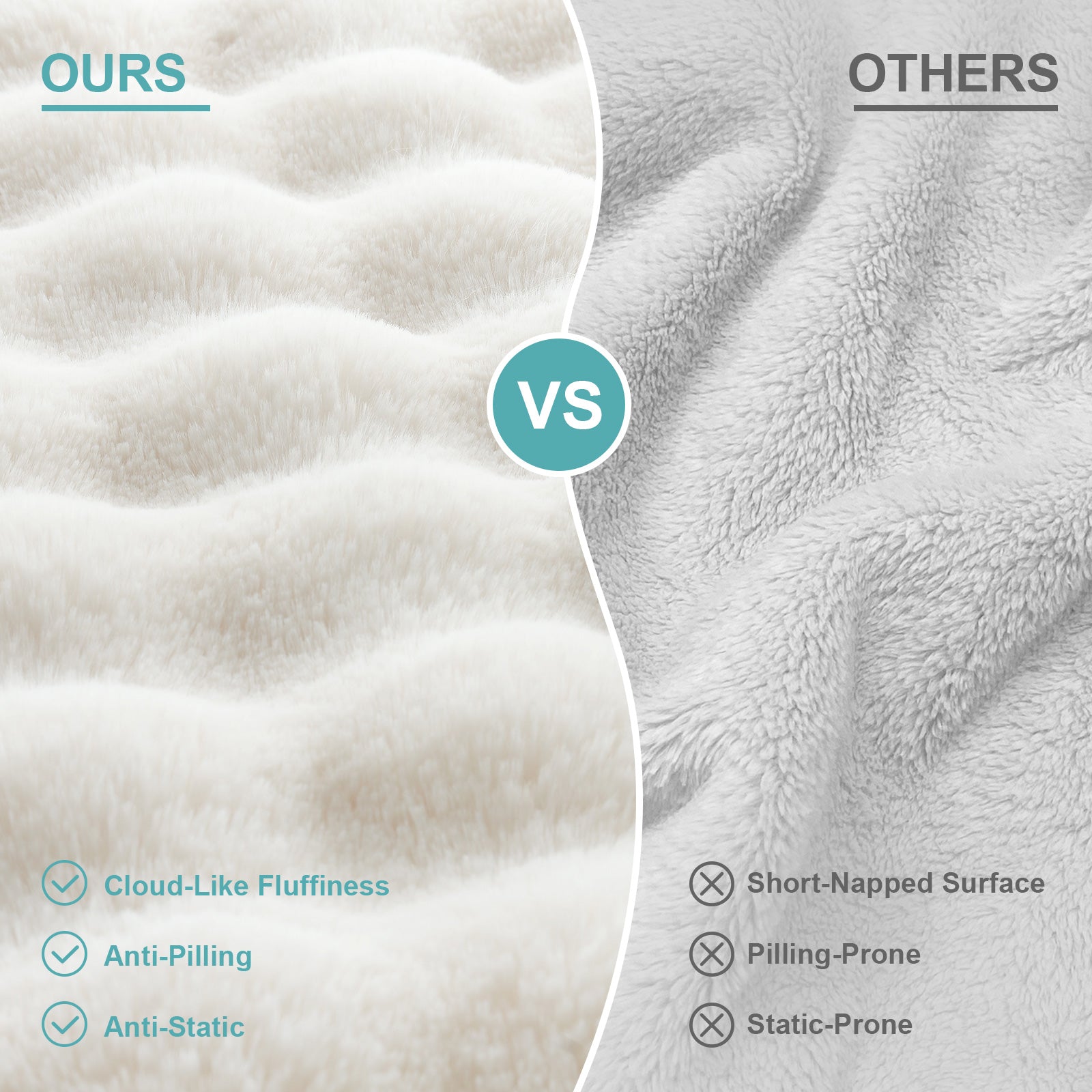 Comparison of tie-dye technique fabric with conventional dyeing on a blue and gray background.#color_Cream White