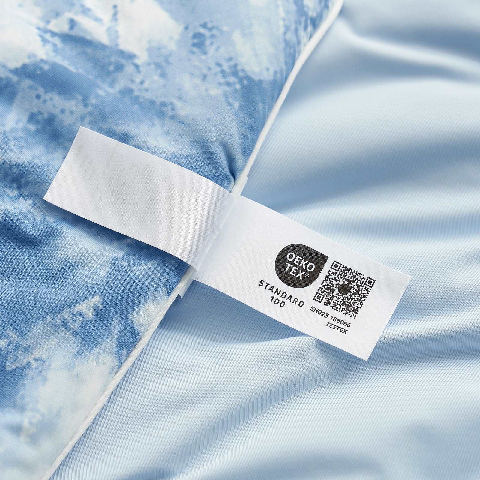 OEKO-TEX certified blue tie-dye comforter #color_Tie Dye Denim Blue