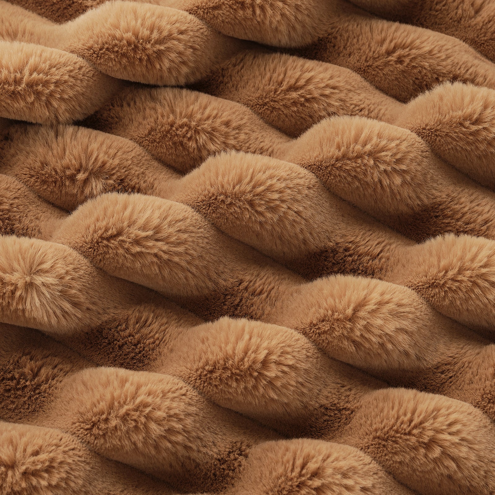 Close-up of a brown textured blanket #color_Toasty Brown
