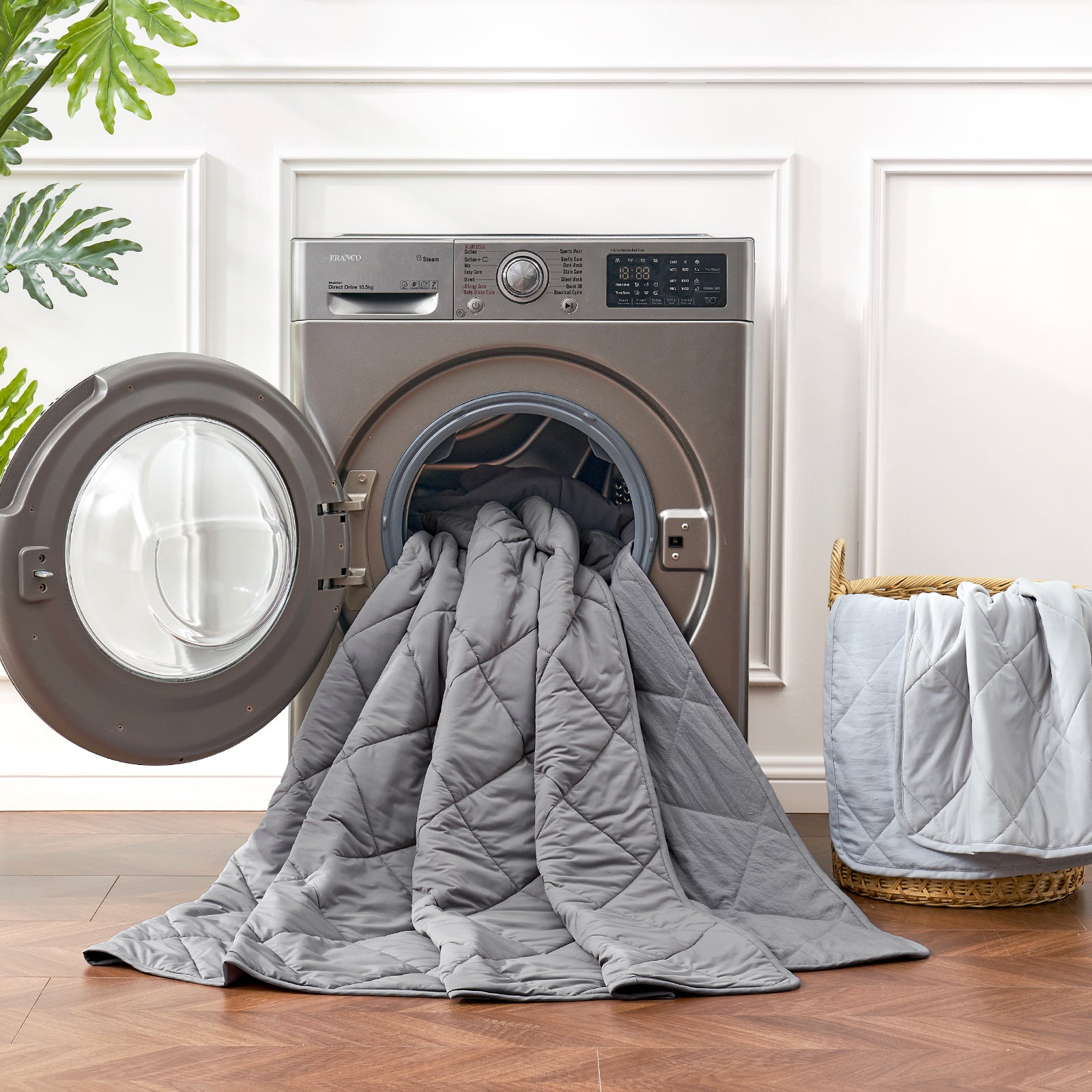 Machine washable cooling blanket #Color_Cool Grey