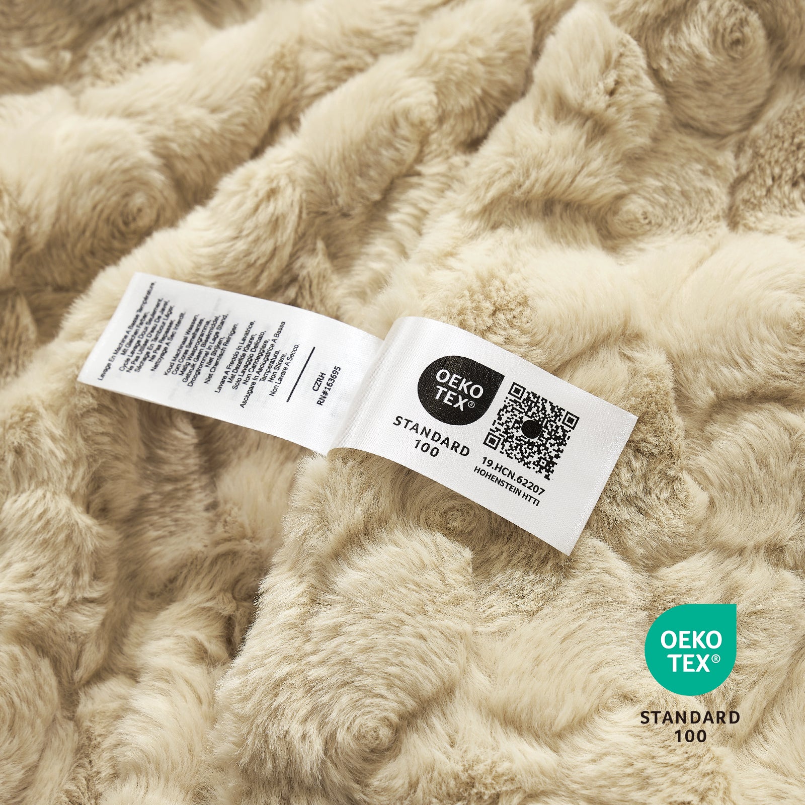 Reversible Wave Textured Faux Fur Throw Blanket