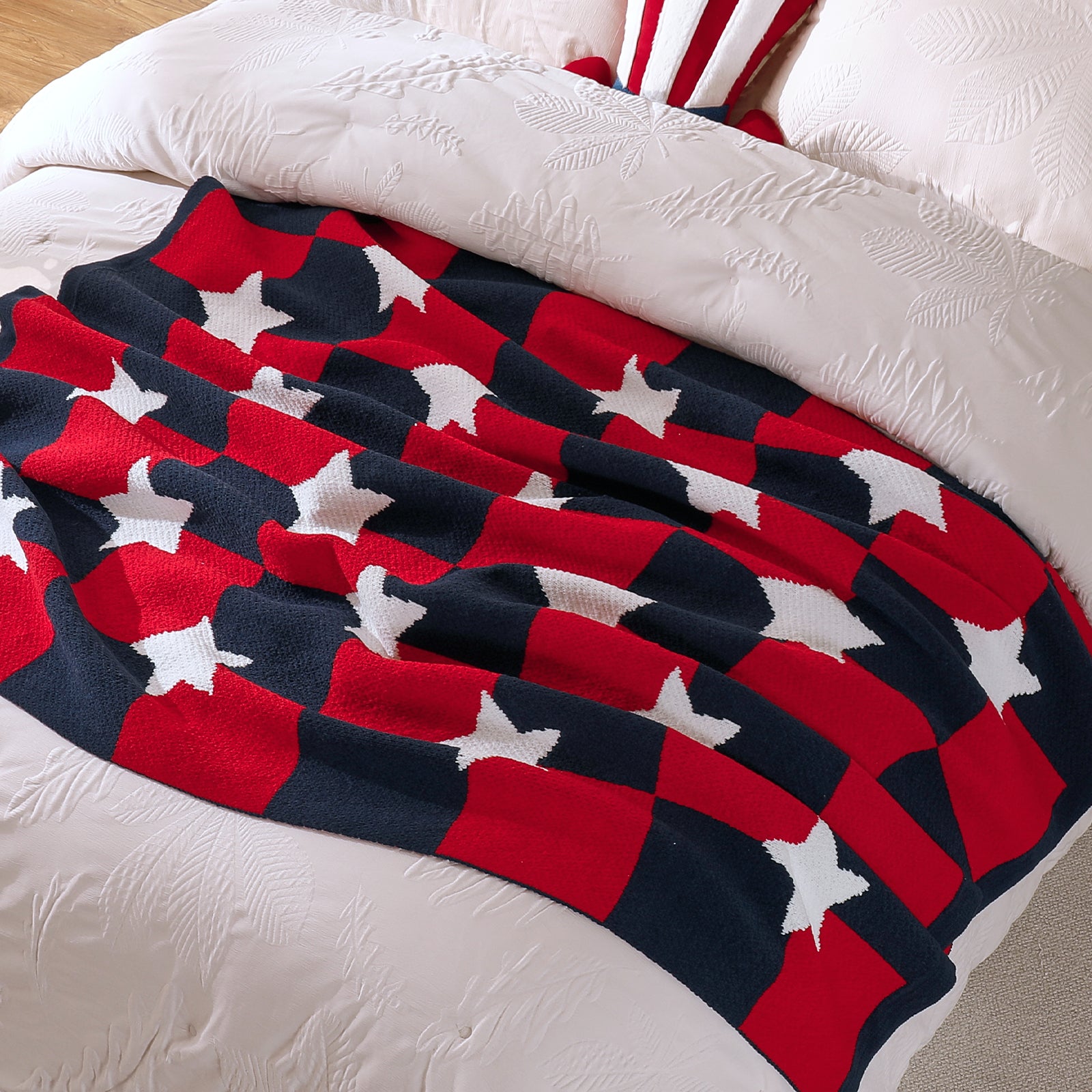 Independent Day Chenille Knit Throw Blanket