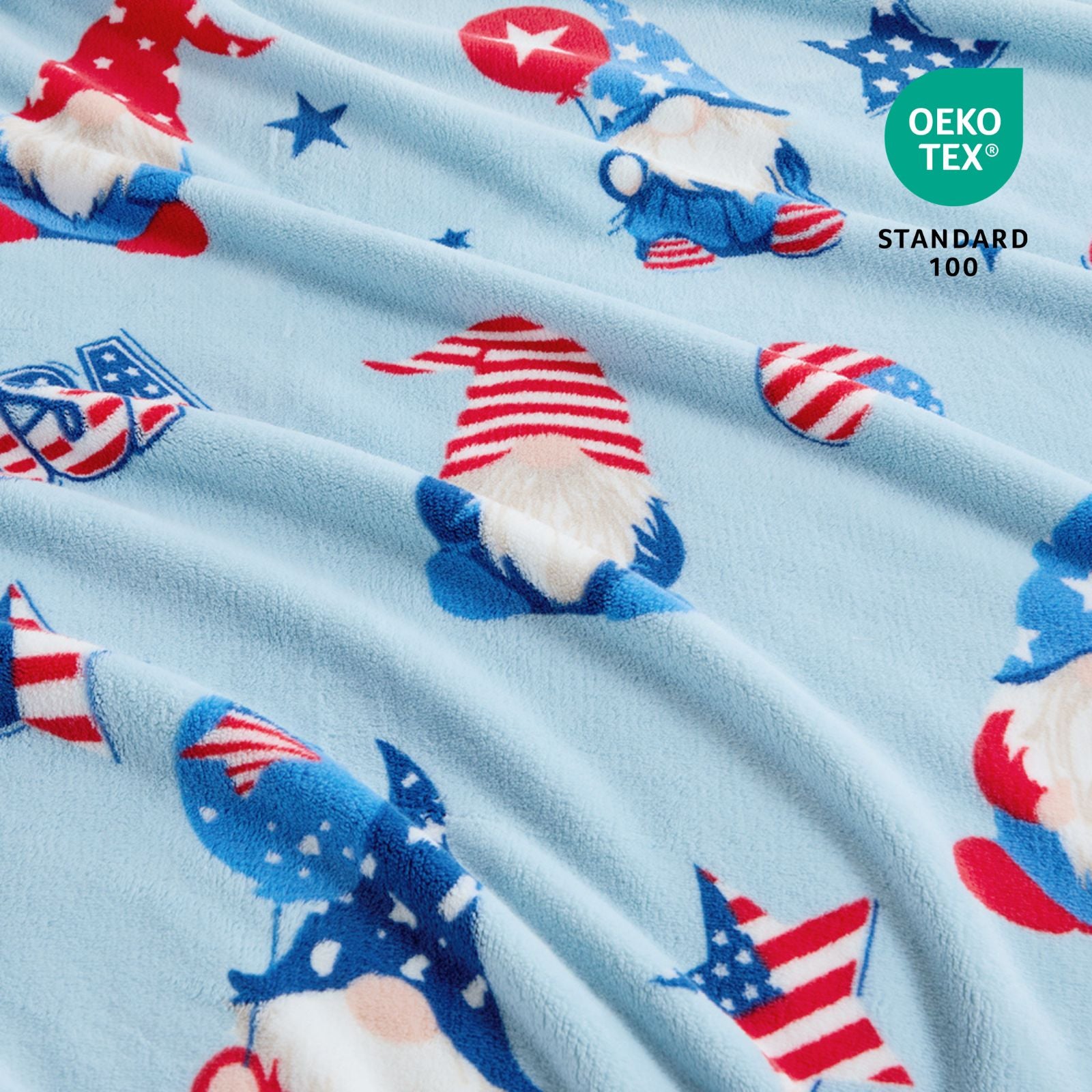 Close up of Cozy Bliss MilkyPlush Throw Blanket Pattern#color_Blue