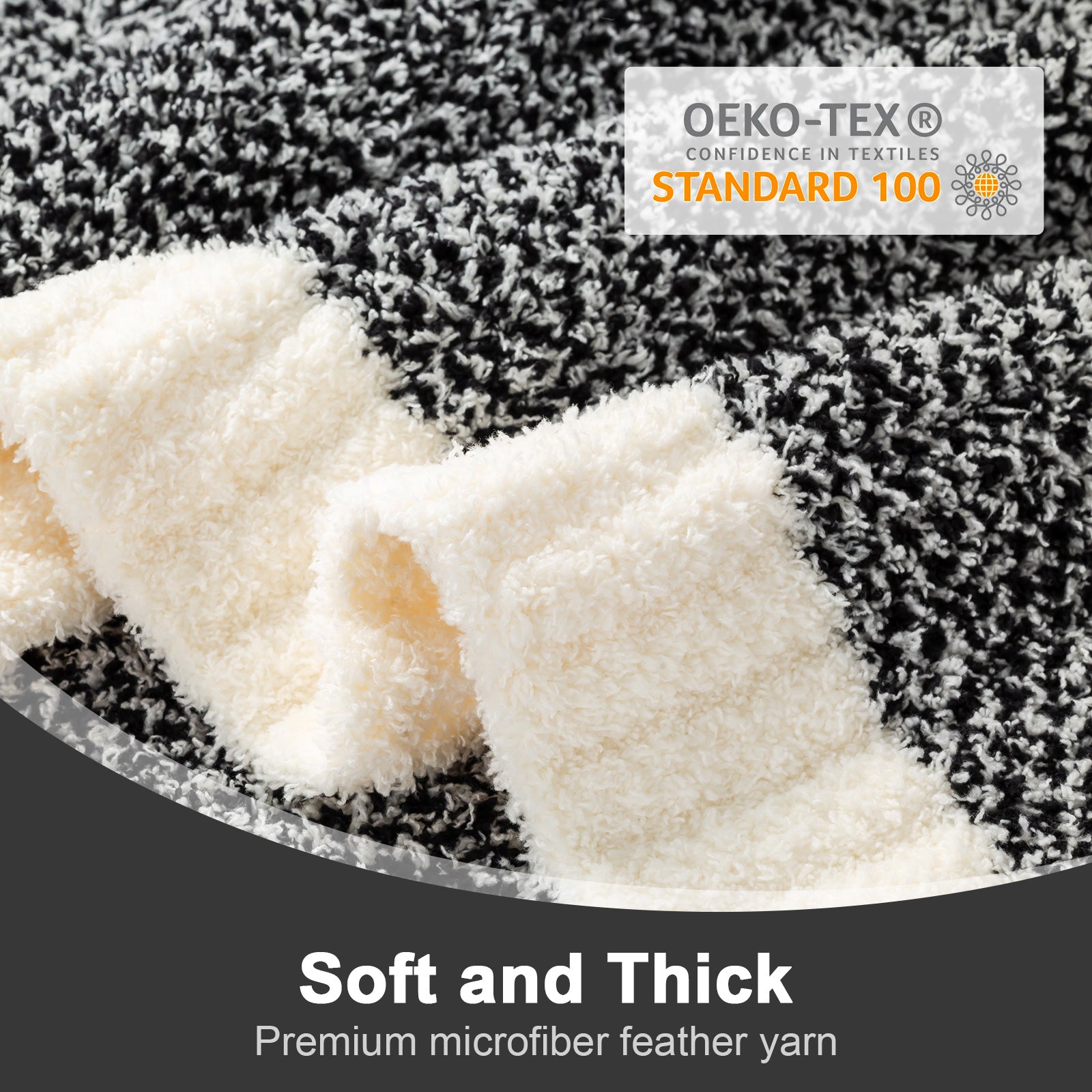 Heather Feather Yarn Throw Blanket