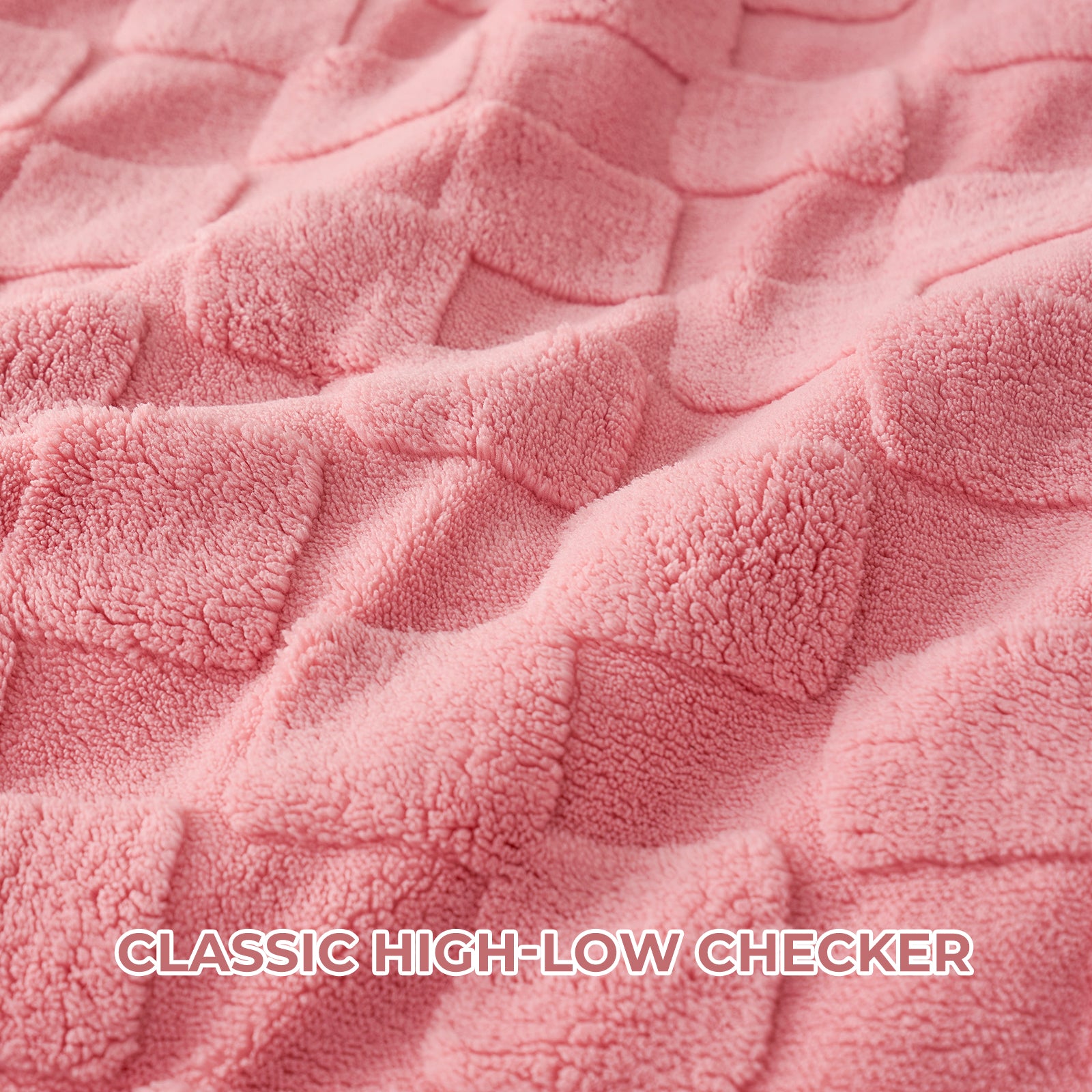 Fluffy Checkered Sherpa Bed Set