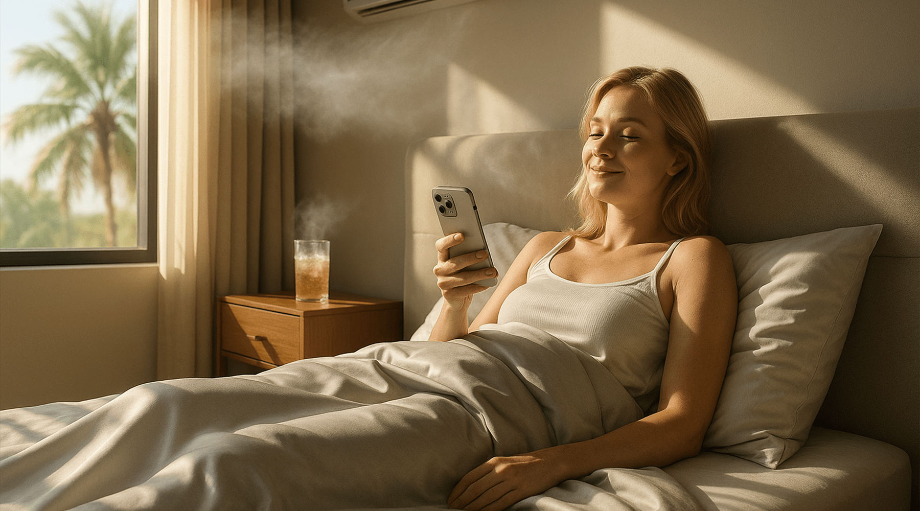 How Air Conditioners and Cooling Comforters Work Best Together — Especially in the Brutal Texas Heat - Cozy Bliss