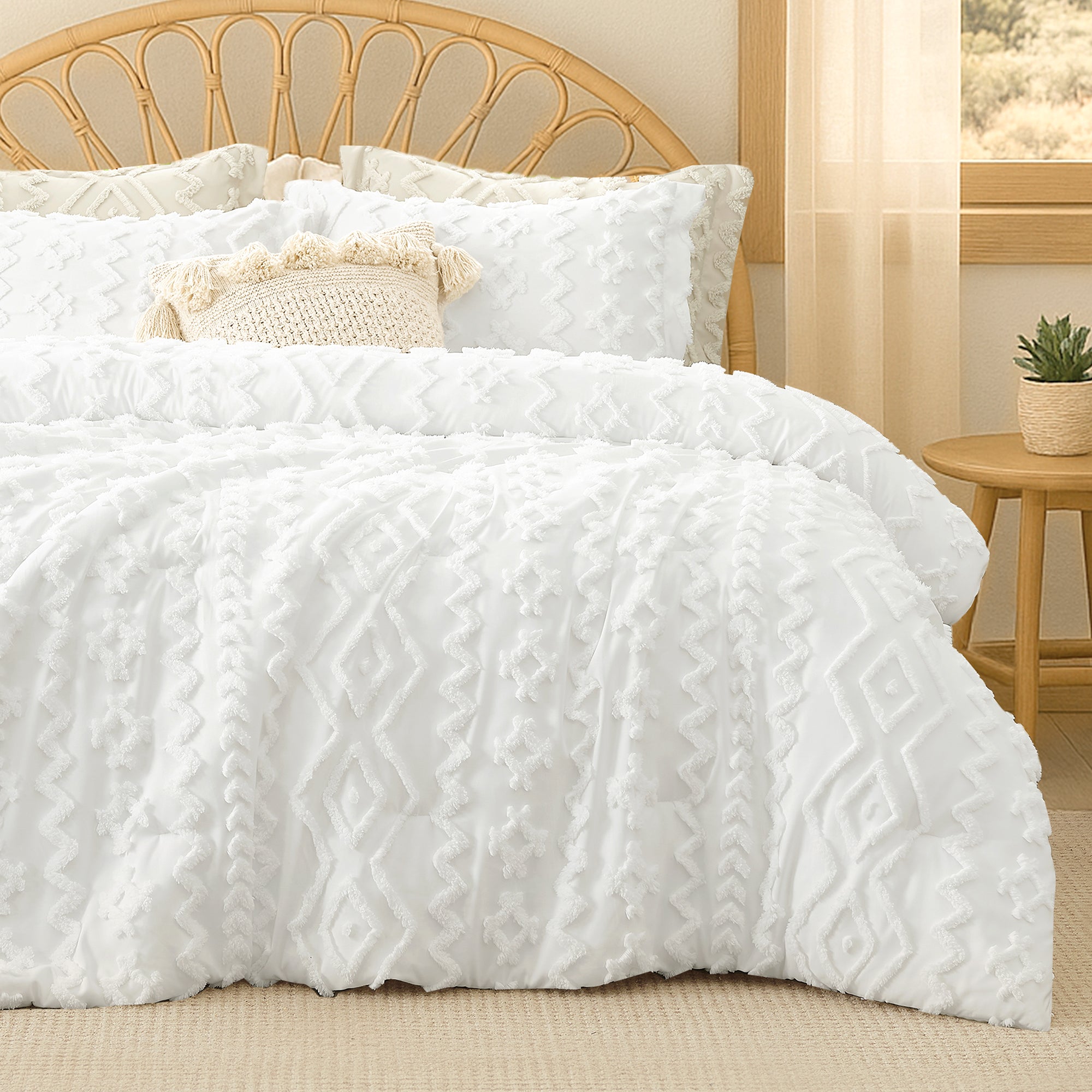 All-Season Faux Tufted Cable Comforter Set