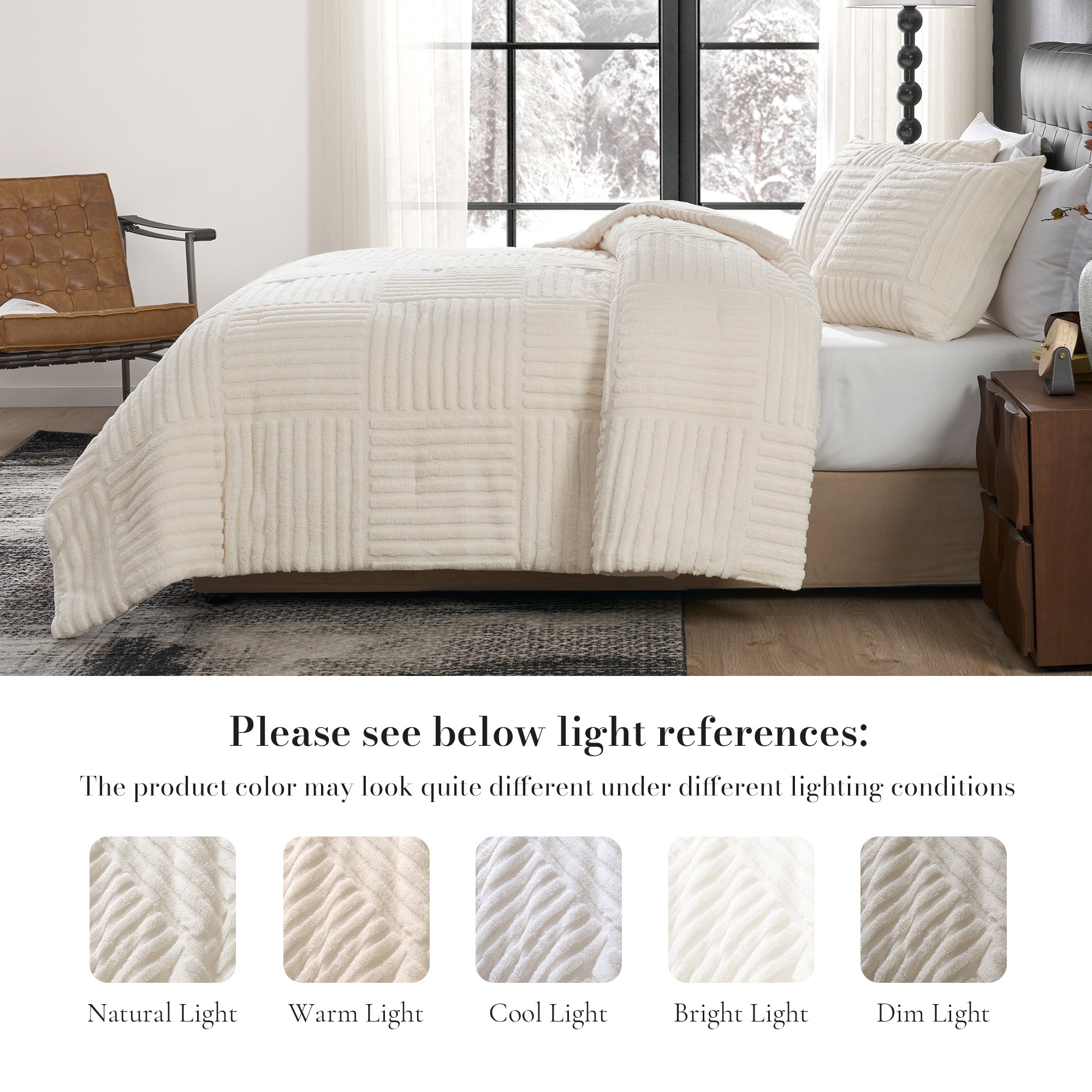 Cozy Bliss X Amélie Home Stripe Jacquard Design Comforter Set