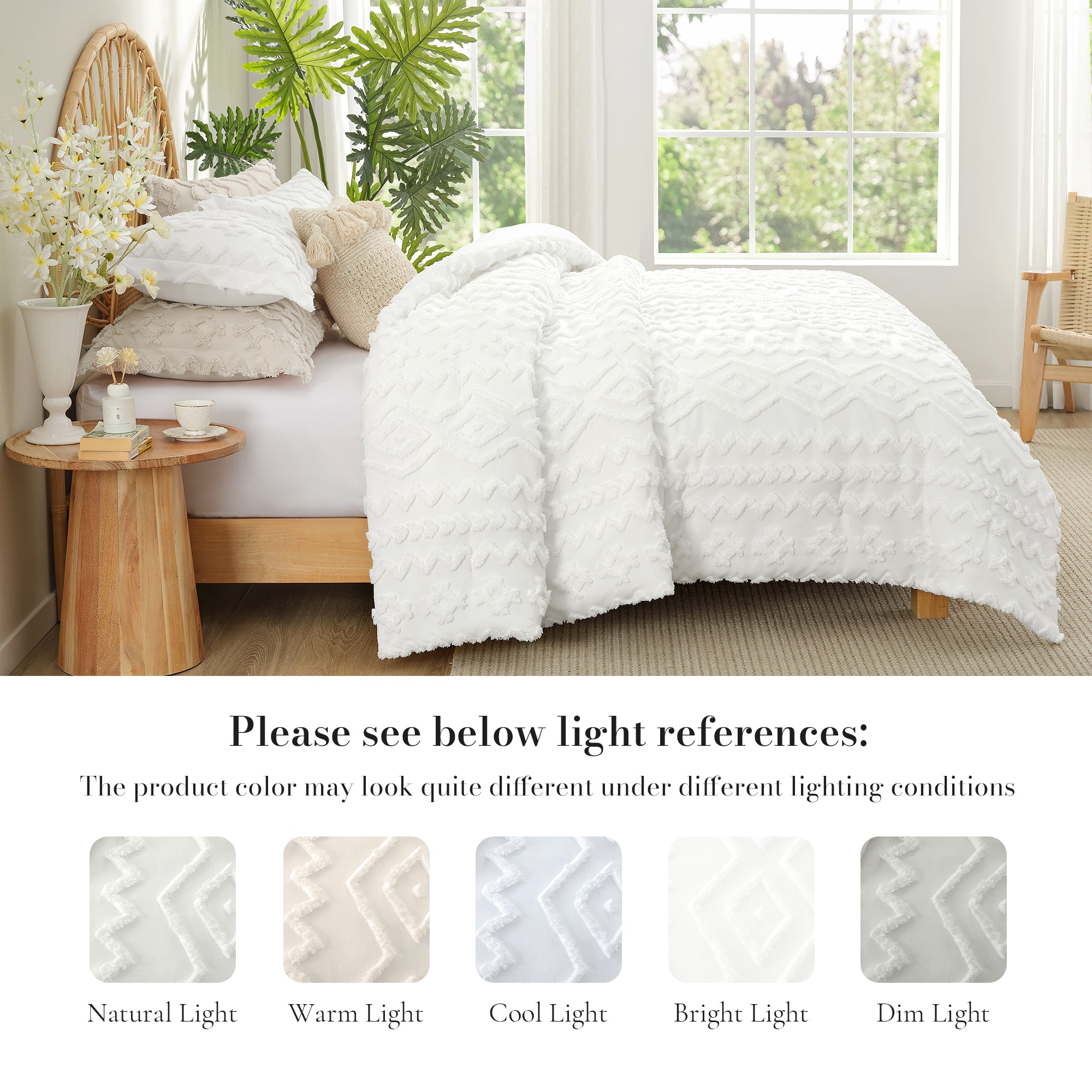 All-Season Faux Tufted Cable Comforter Set