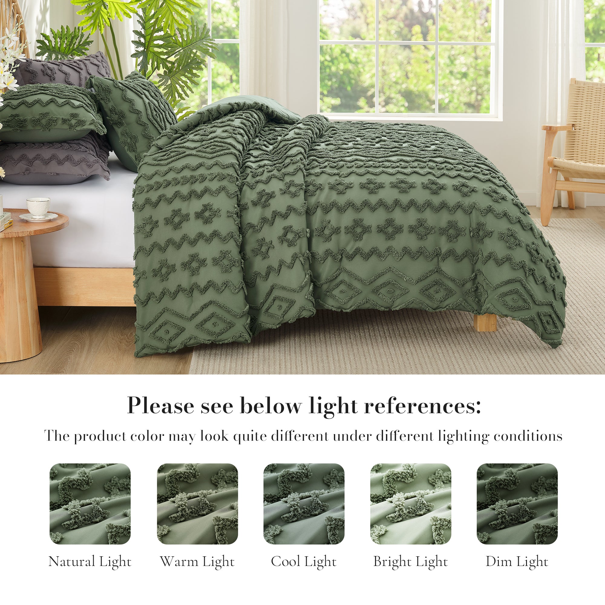 All-Season Faux Tufted Cable Comforter Set