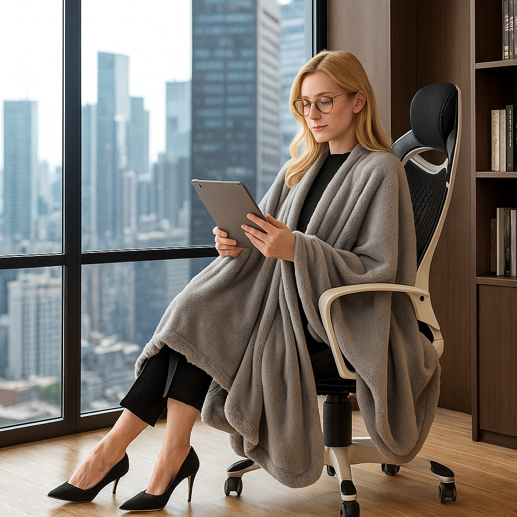 Faux Fur Office Chair Blanket