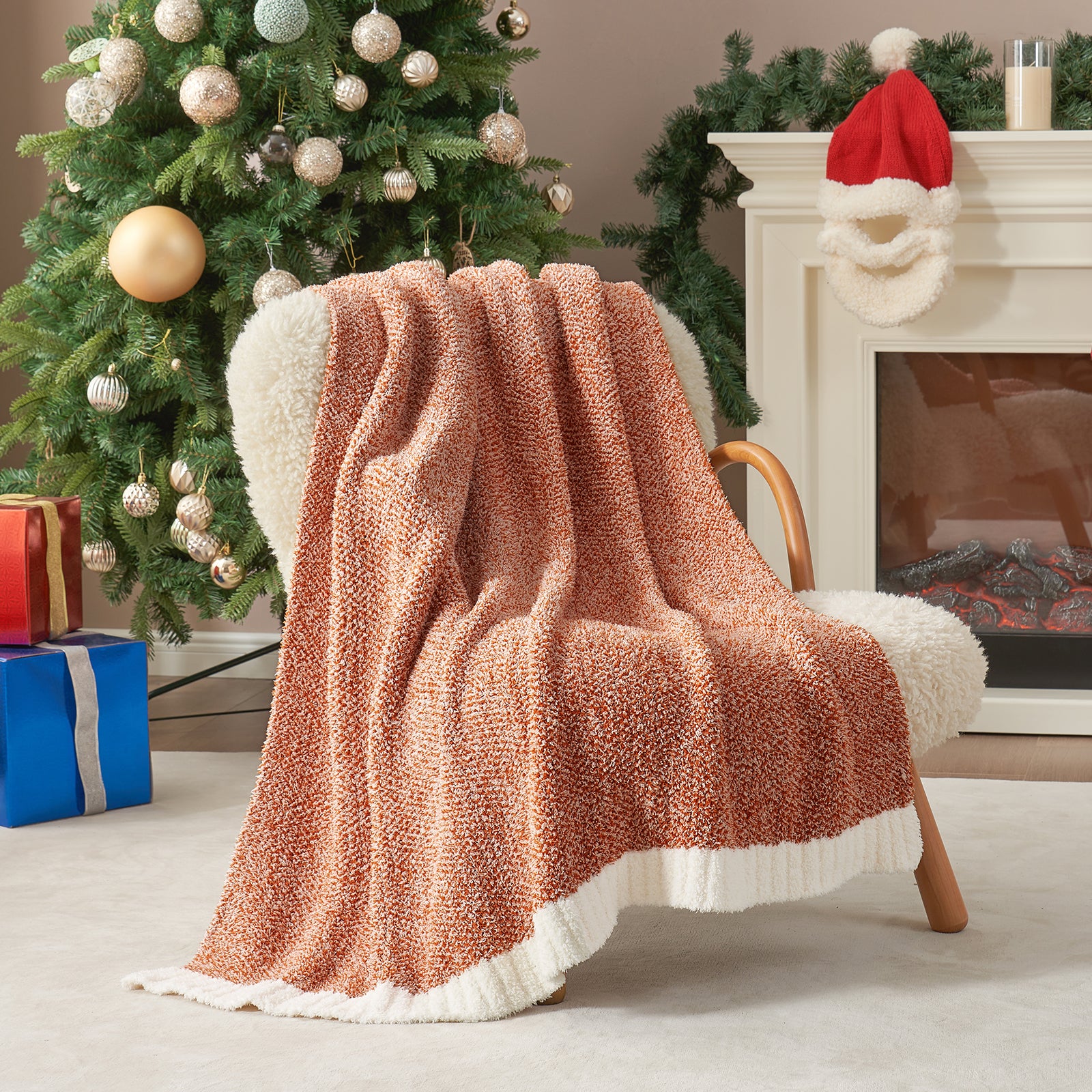 Cozy Bliss x SS Heather Feather Yarn Throw Blanket