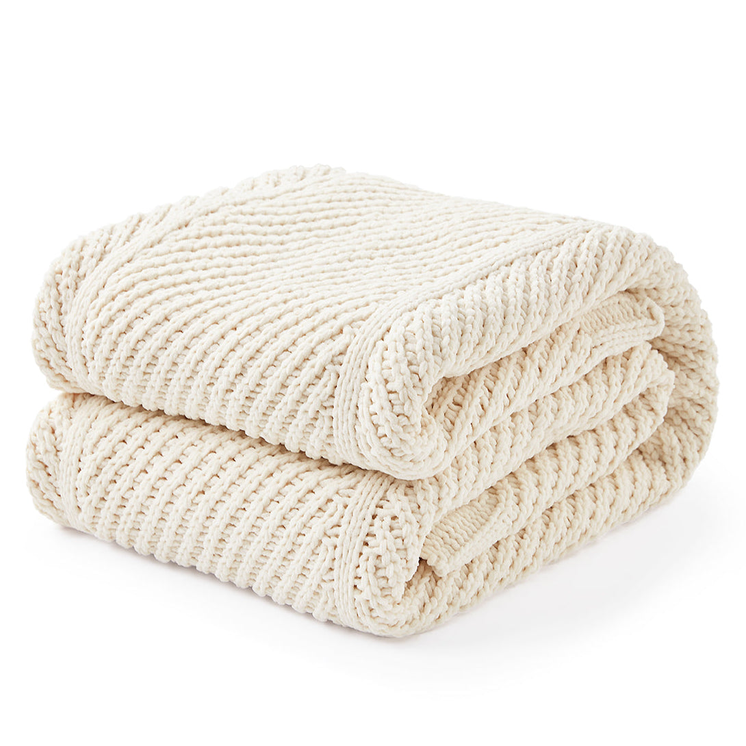 Chevron Chenille Knit Throw Blanket