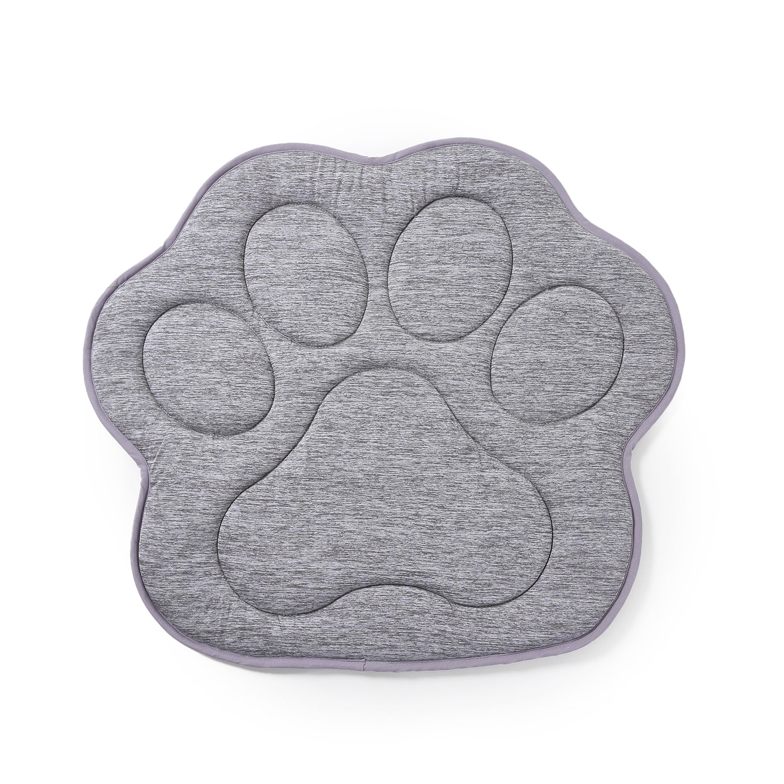 Gray paw-shaped mat on a white background.#color_Charcoal Grey