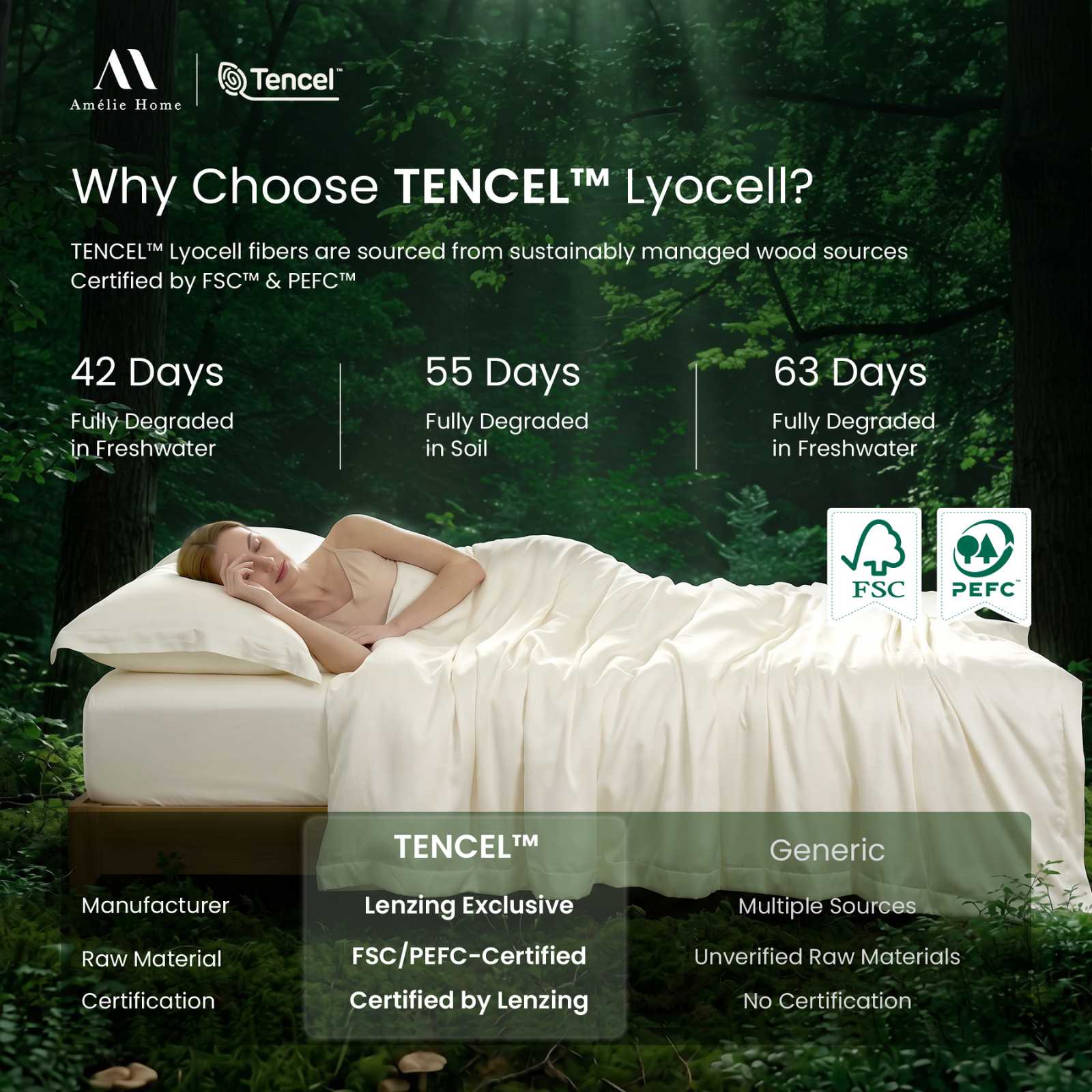 Tencel™ Eco-friendly Silky Duvet Cover Set