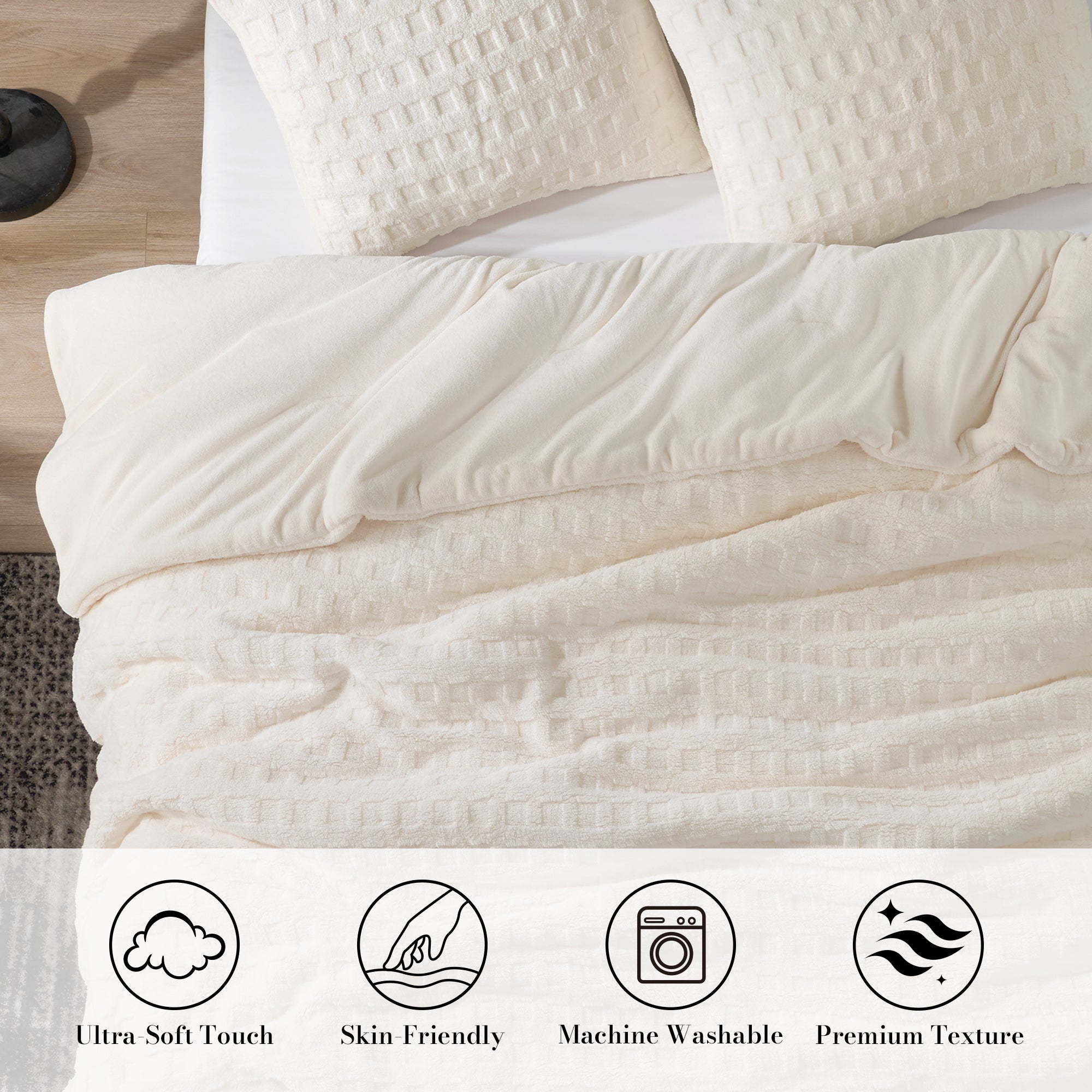 Winter Jacquard Cuddle Soft Waffle Comforter Set