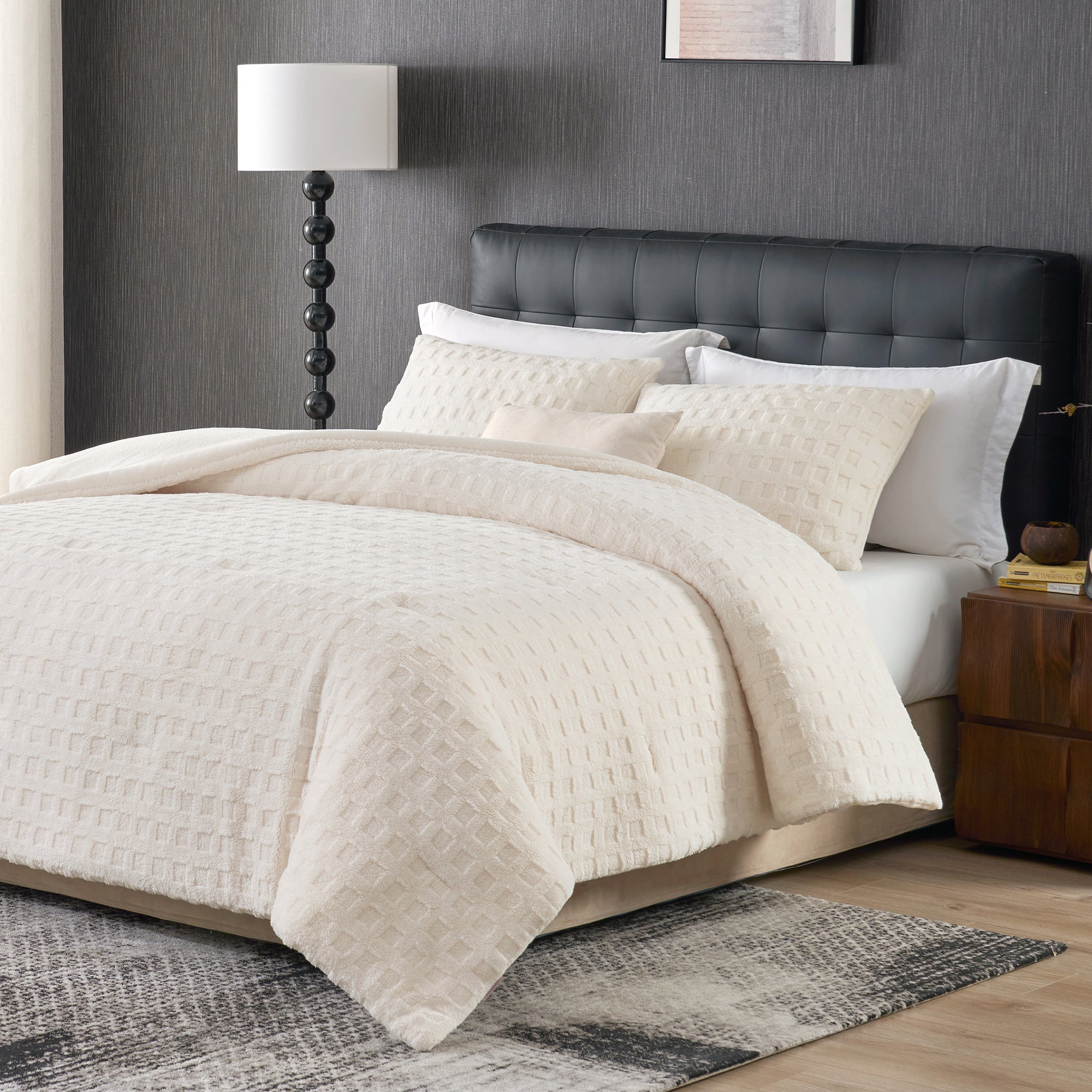 Winter Jacquard Cuddle Soft Waffle Comforter Set
